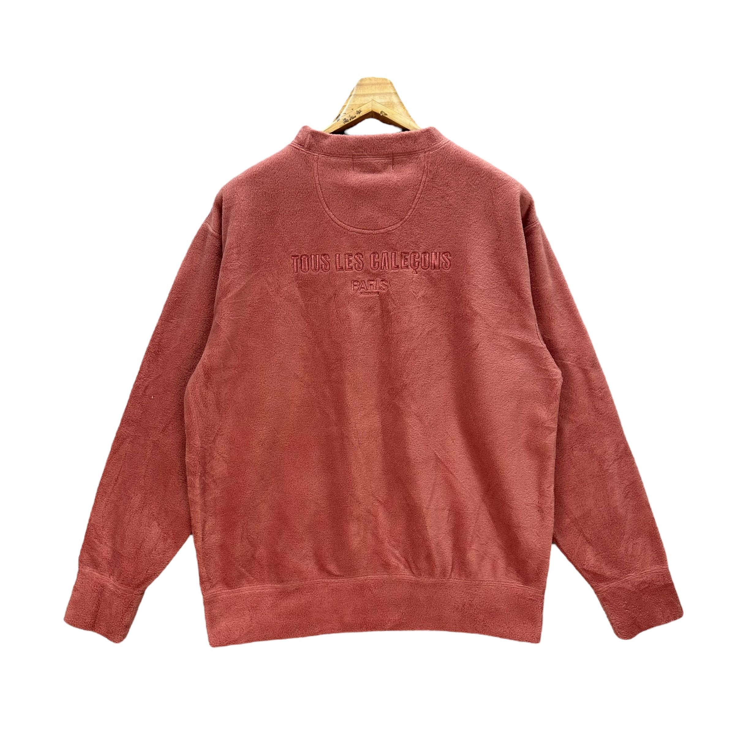 Japanese Brand TOUS LES CALECONS HOMME BIG LOGO FLEECE SWEATSHIRT #9036-50 Size US L / EU 52-54 / 3 - 9 Thumbnail