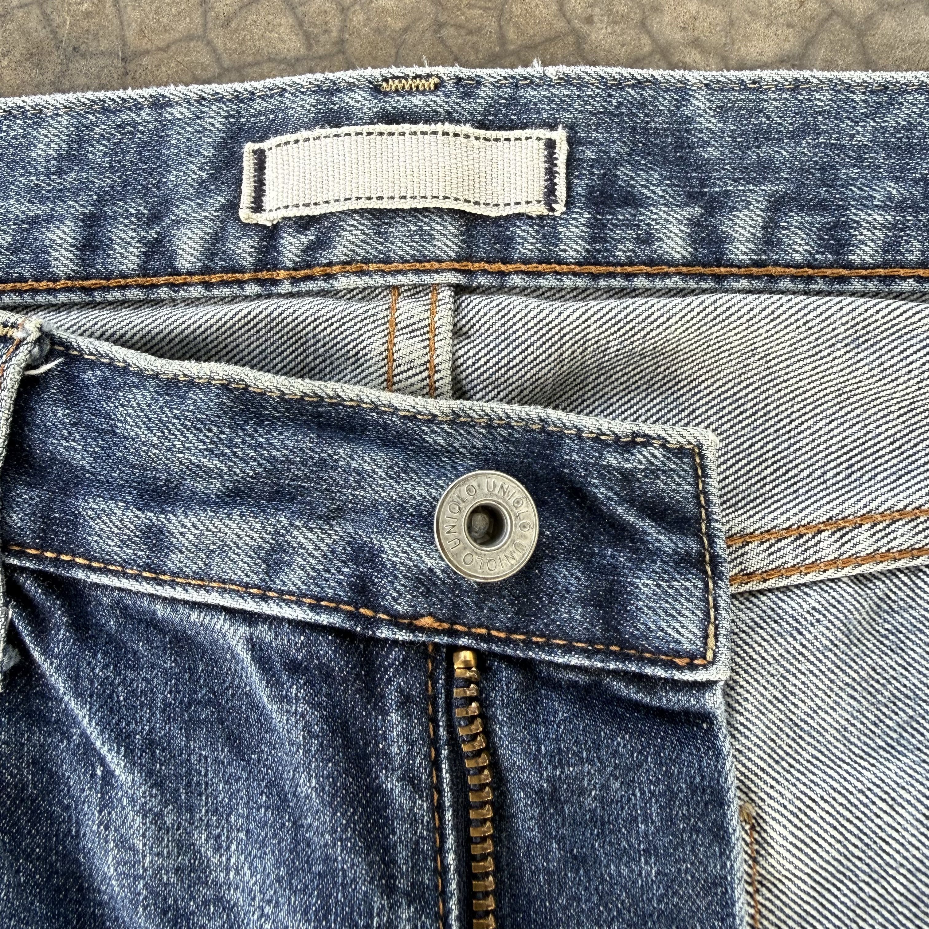Japanese Brand Vintage Japanese Selvedge Denim Faded Ripped Jean W33x30 Size US 32 / EU 48 - 8 Thumbnail