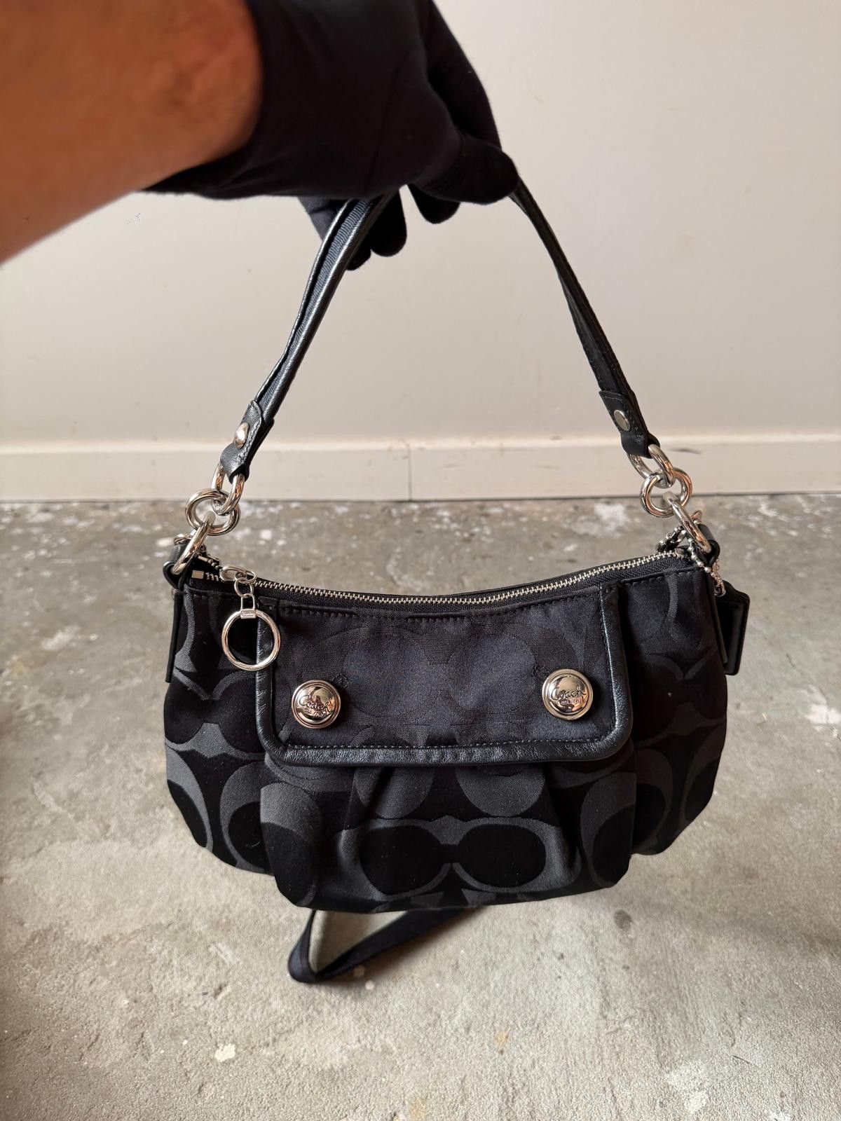 Coach Coach 2Way Poppy Shoulder Bag Black Size ONE SIZE - 6 Thumbnail