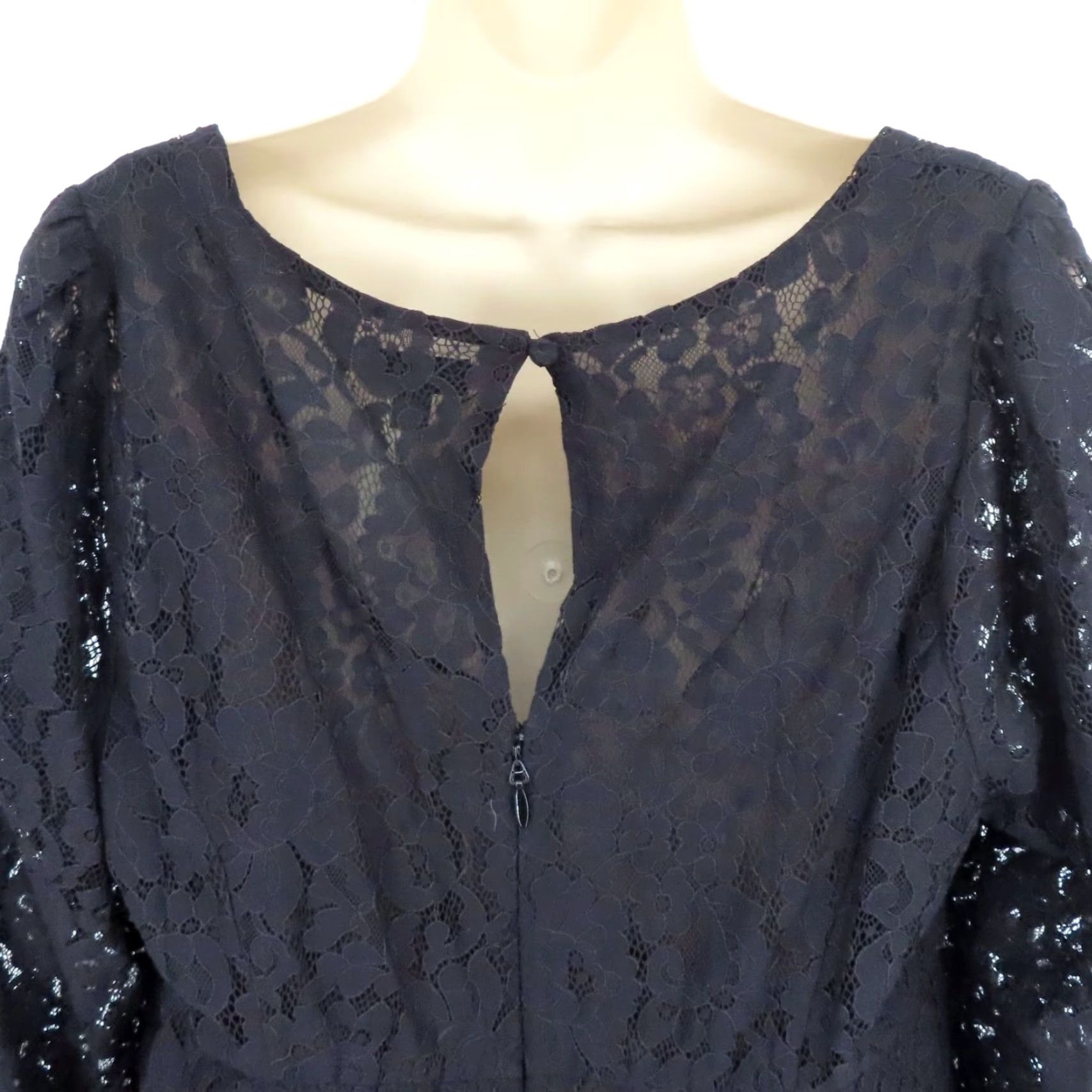 Torrid Torrid Blouse Shirt Women Large Black Floral Lace Sweetheart Neck Top Waist Elastic Puff Nylon Lace Floral Vintage No Size L / US 10 / IT 46 - 6 Thumbnail