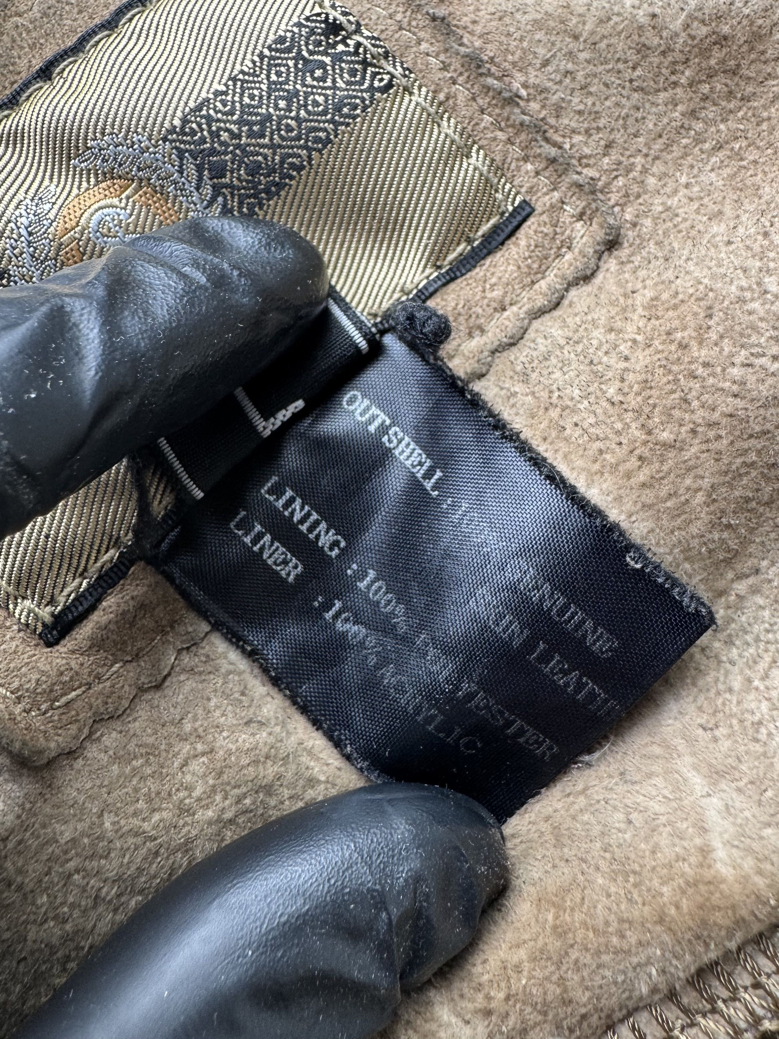 Japanese Brand Vintage Real Sheepskin Coat With Asymmetry Zip (ET1)(D15) Size US L / EU 52-54 / 3 - 11 Thumbnail