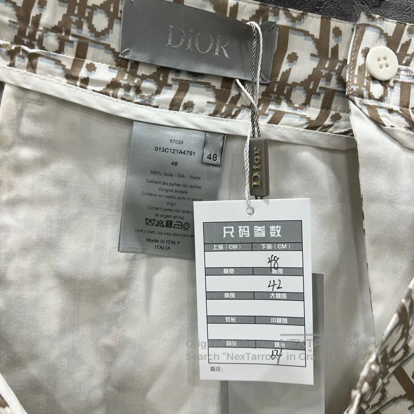 Dior Dior Monogram Printed Logo Silk Shorts| Size US 32 / EU 48 - 5 Thumbnail