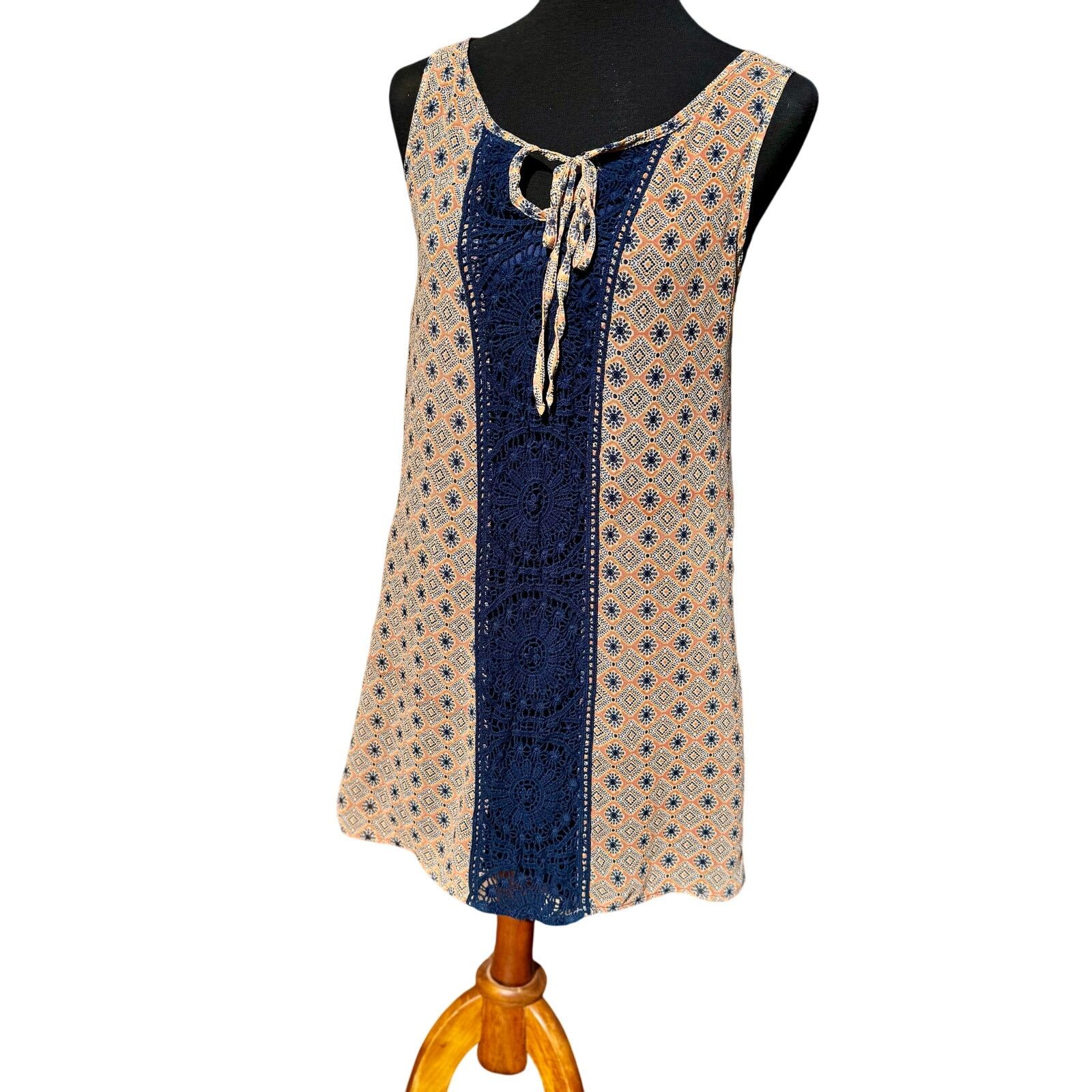 Other As U Wish Sleeveless Dress | Blue & Orange | Small Size S / US 4 / IT 40 - 8 Thumbnail