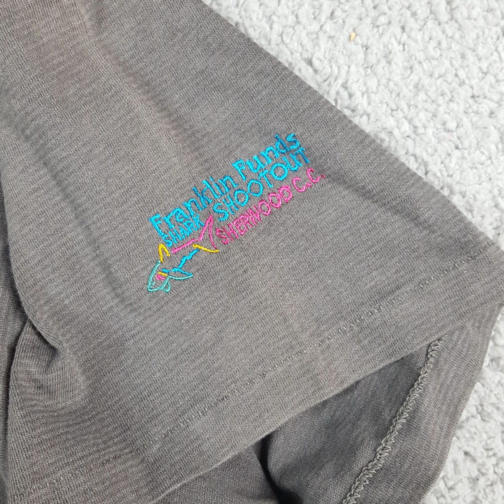 Logo 7 VINTAGE Greg Norman Golf Shark Logo T-Shirt Men's Large Gray 90s Y2K Casual Grunge Embroidered Size US L / EU 52-54 / 3 - 5 Thumbnail