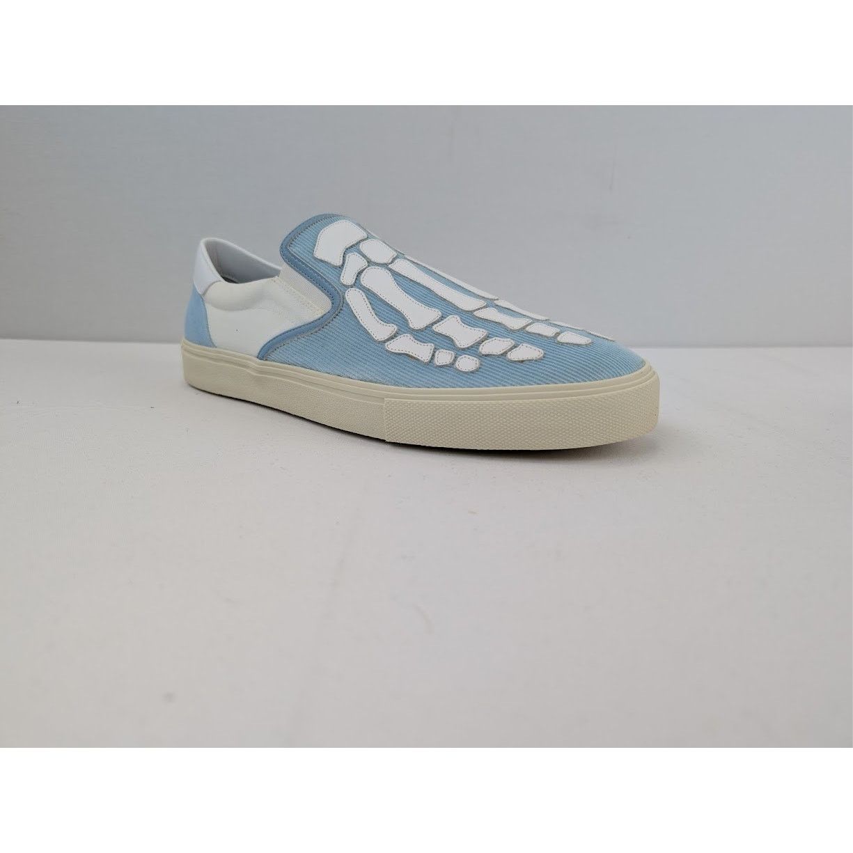 Amiri o1rshd1 Corduroy Skel Toe Slip On in Light Blue/White Size US 13 / EU 46 - 2 Thumbnail