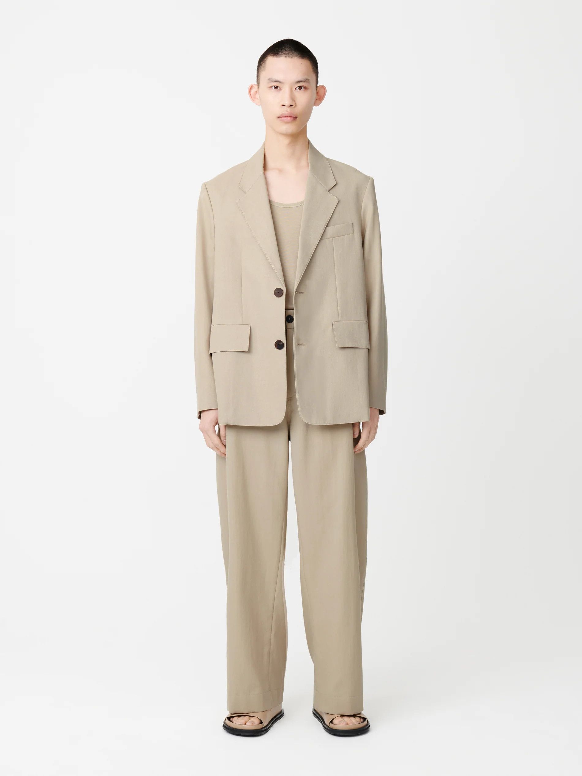 Mizumi Blazer Beige/Plaster [cotton + nylon]