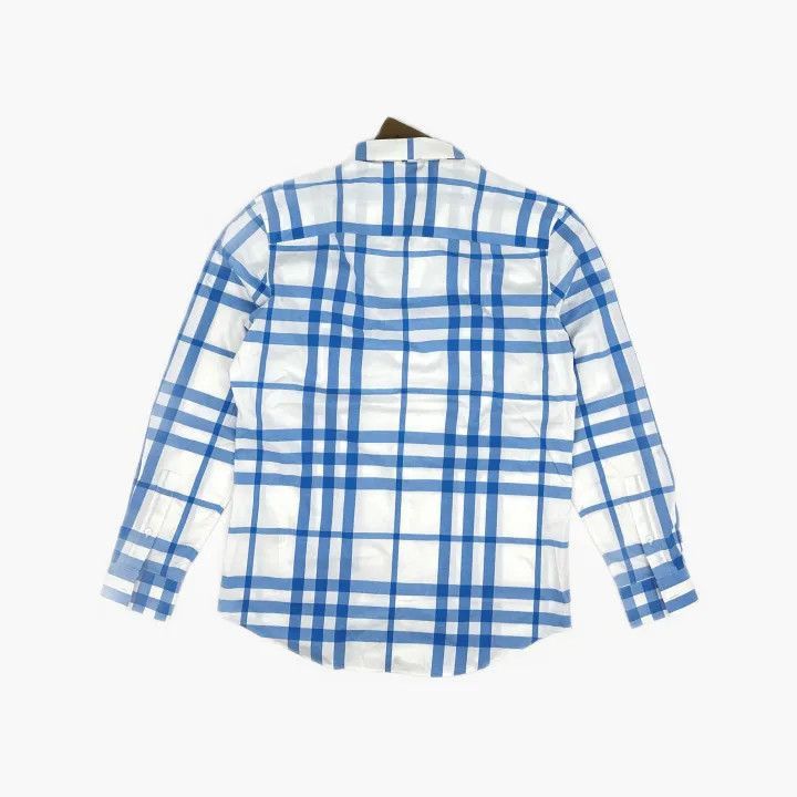 Burberry Burberry Burberry Blue Check Long Sleeve Shirt-2507 Size US S / EU 44-46 / 1 - 3 Thumbnail