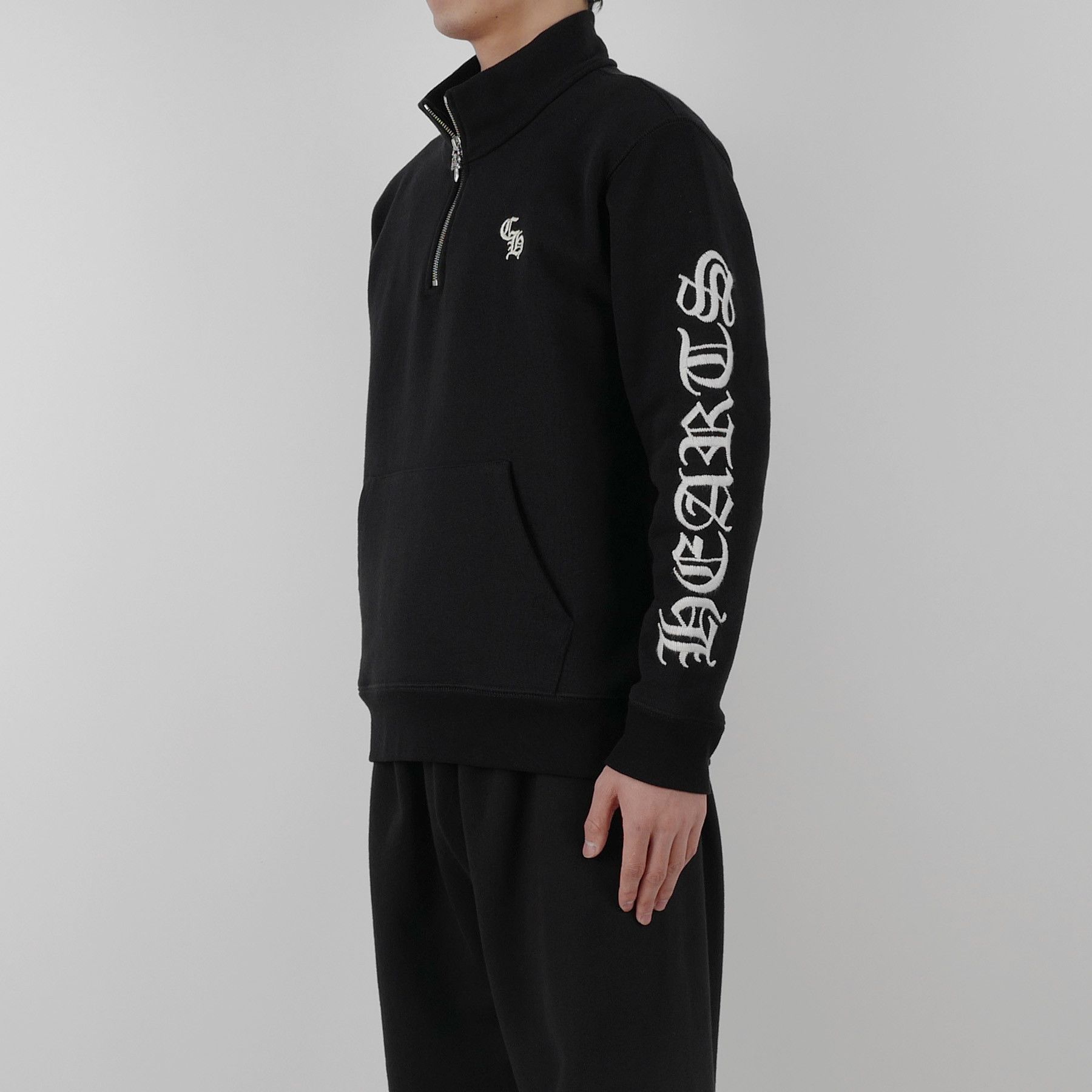 Chrome Hearts Chrome Hearts Script Logo Embroidered Half Zip Sweatshirt Size US L / EU 52-54 / 3 - 8 Thumbnail