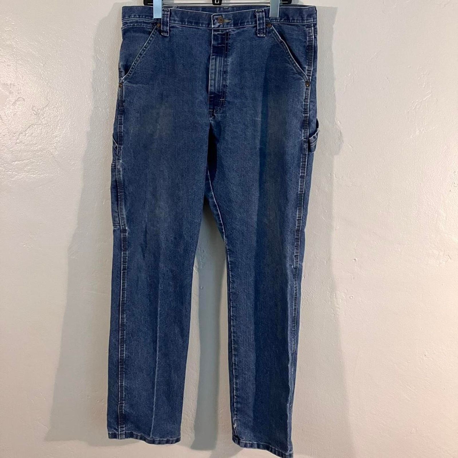 Vintage × Wrangler Vintage Y2K Blue Denim Carpenter Workwear Jeans Size US 38 / EU 54 - 1 Thumbnail