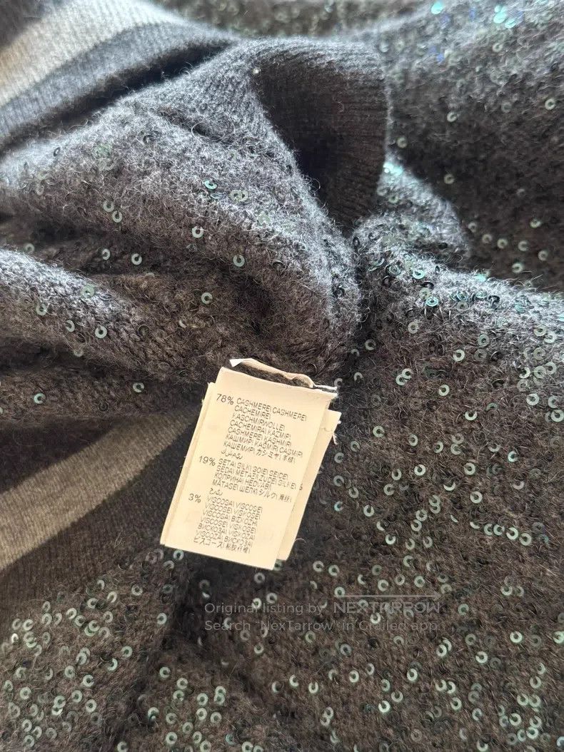 Brunello Cucinelli Brunello Cucinelli Heavy Sequin Knit Top Size S / US 4 / IT 40 - 5 Thumbnail