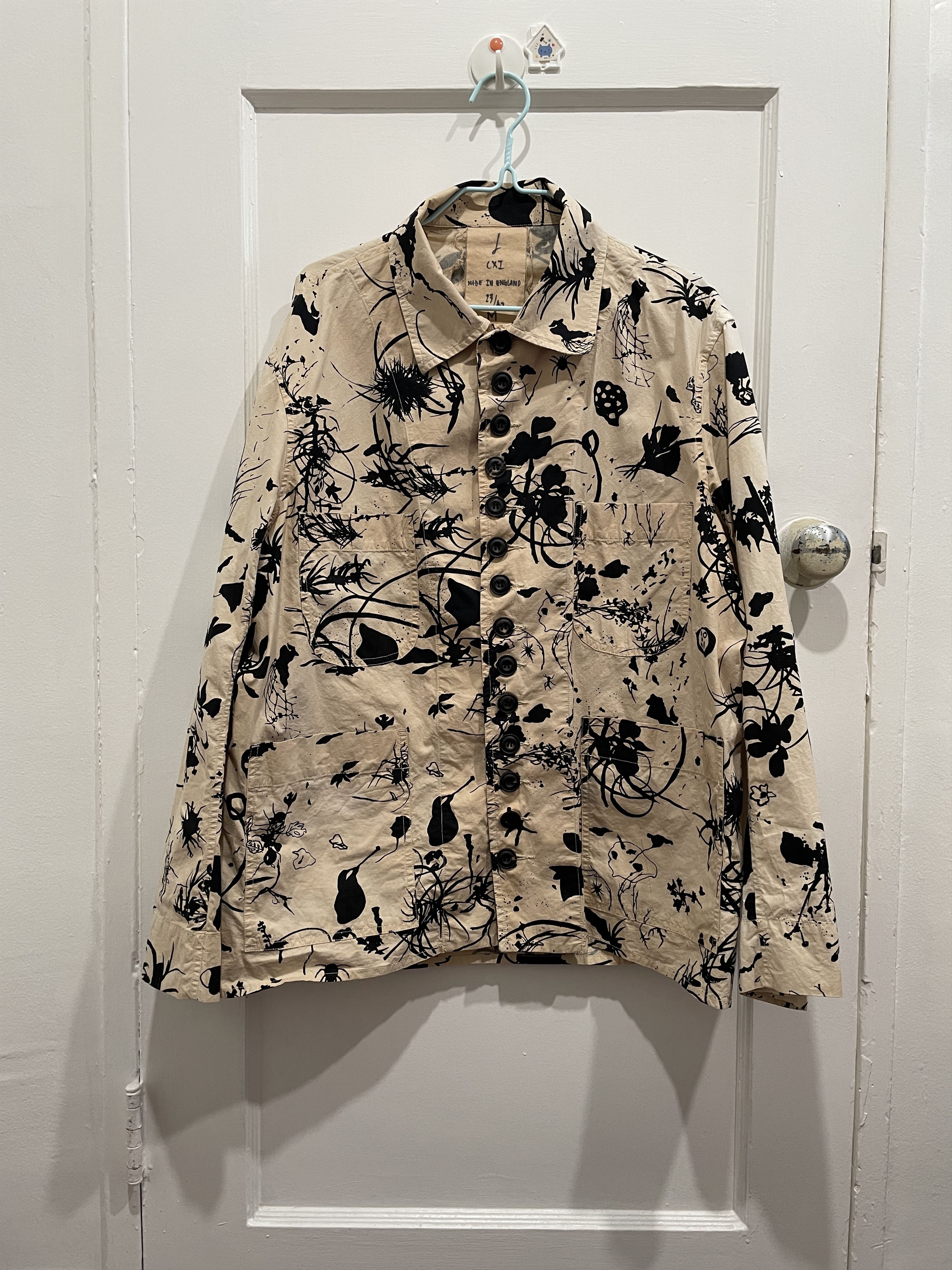 John Alexander Skelton Tea Dyed Lightweight Printed Chore Jacket Size US M / EU 48-50 / 2 - 1 Thumbnail