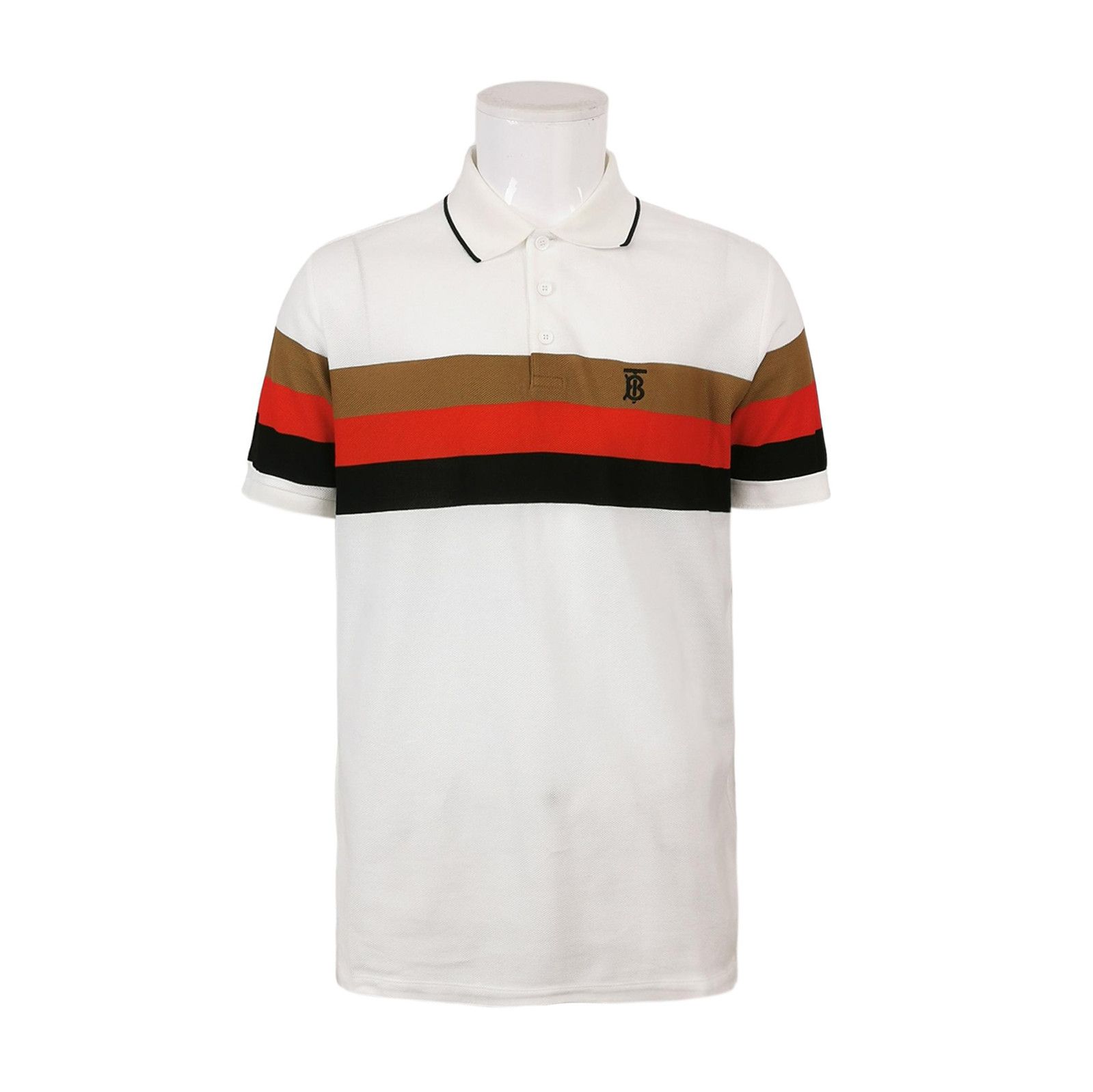 Burberry Burberry Color Block Striped Polo Shirt Size S 0079 Size US S / EU 44-46 / 1 - 1 Thumbnail