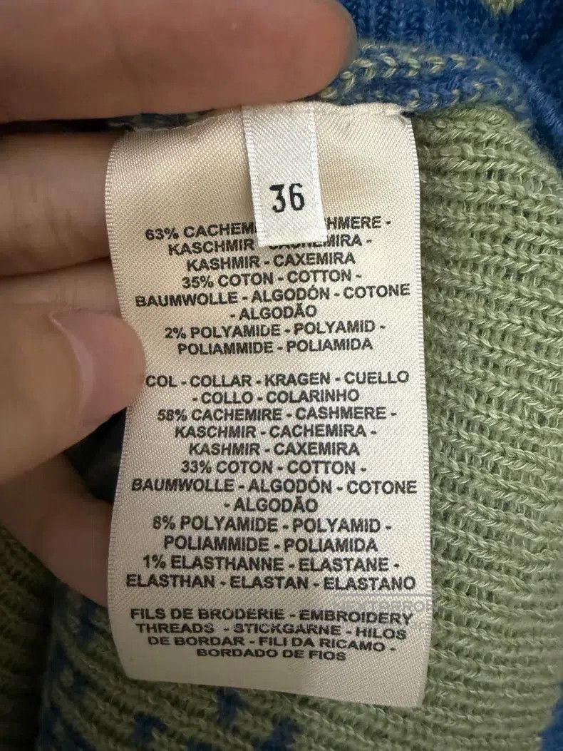 Hermes Hermes Deep V-Neck Buttoned Cashmere Jacquard Cotton Long Size XS / US 0-2 / IT 36-38 - 4 Thumbnail