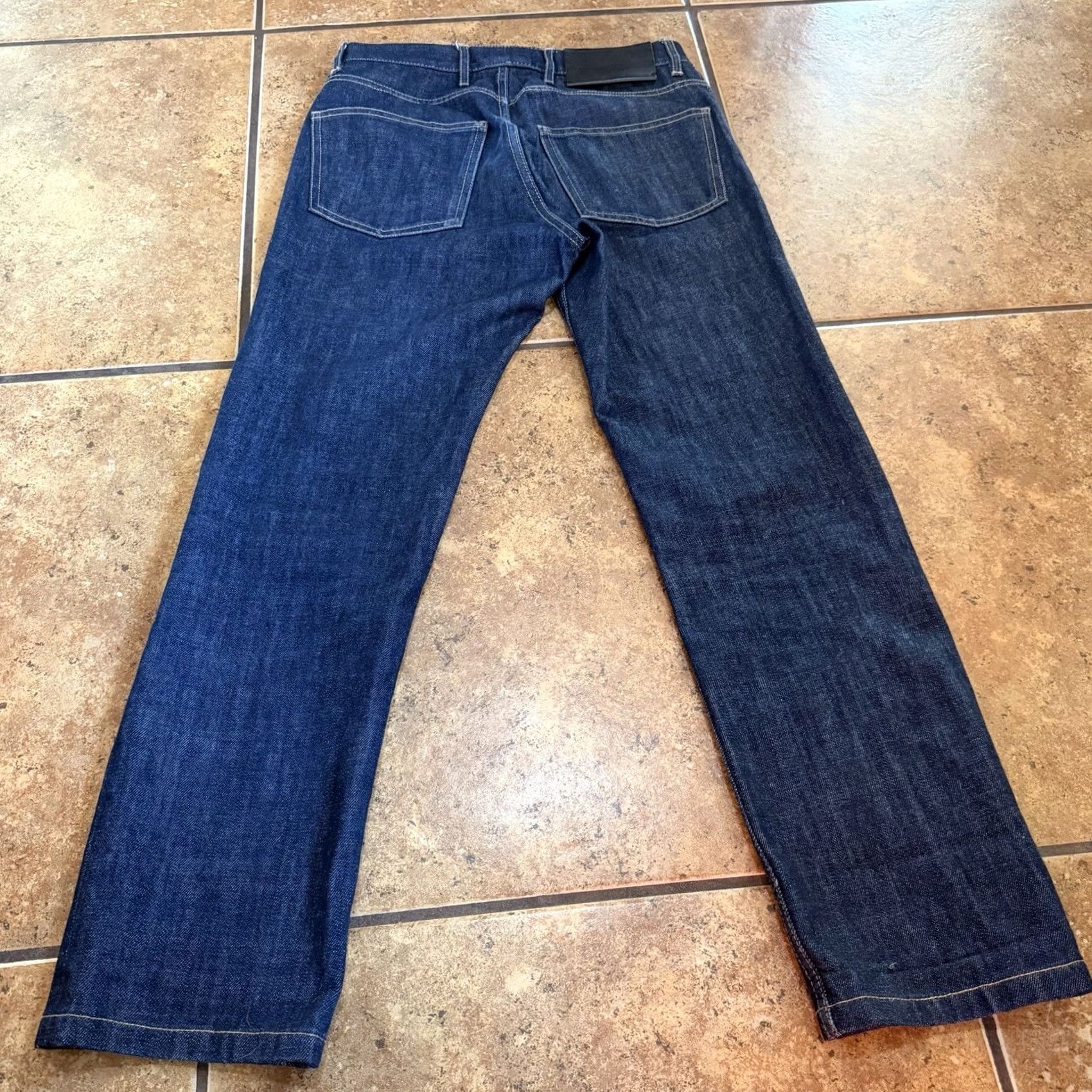 Lanvin Lanvin En Bleu Men’s Jeans Slim Straight 28 X 28 Blue Cotton Stretch Denim Regular Size 28 Mens Jeans - Lanvin - Size 28 - Slim Fit - Blue Size US 28 / EU 44 - 3 Thumbnail