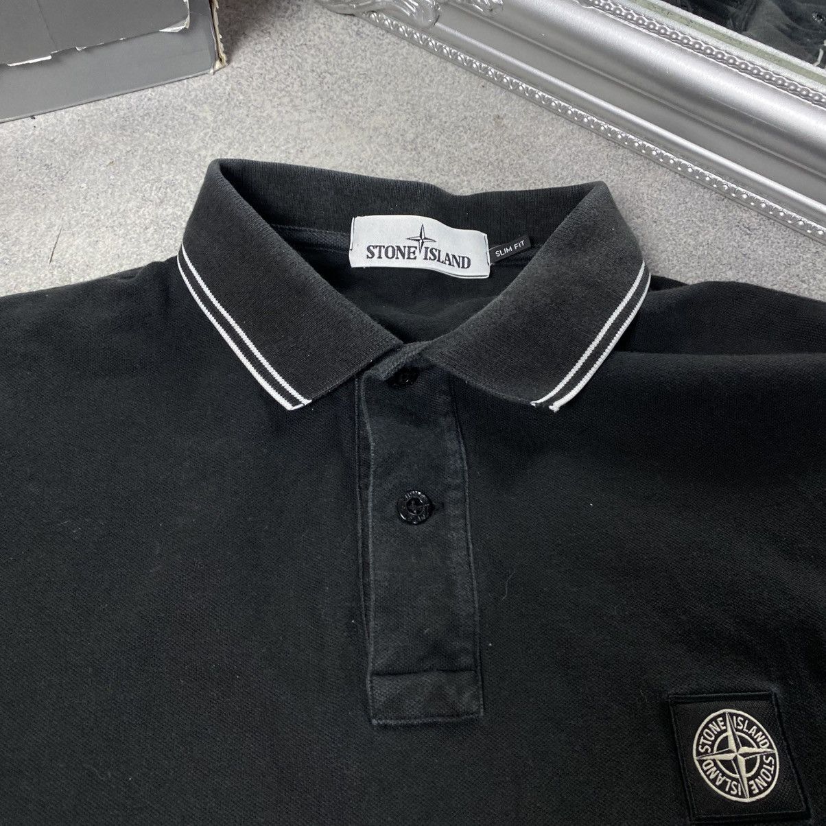 Stone Island Stone Island Polo T-shirt Patch Program Slim fit Black Size US XL / EU 56 / 4 - 4 Thumbnail