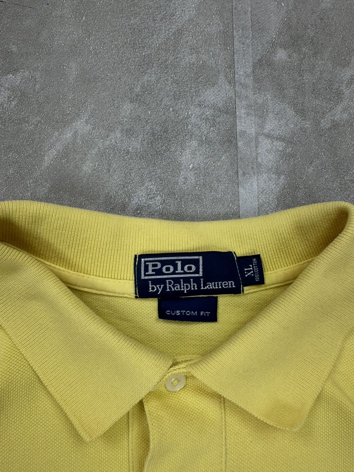 Polo Ralph Lauren Vintage Polo Ralph Lauren Yellow custom fit polo shirt Size US XL / EU 56 / 4 - 3 Thumbnail