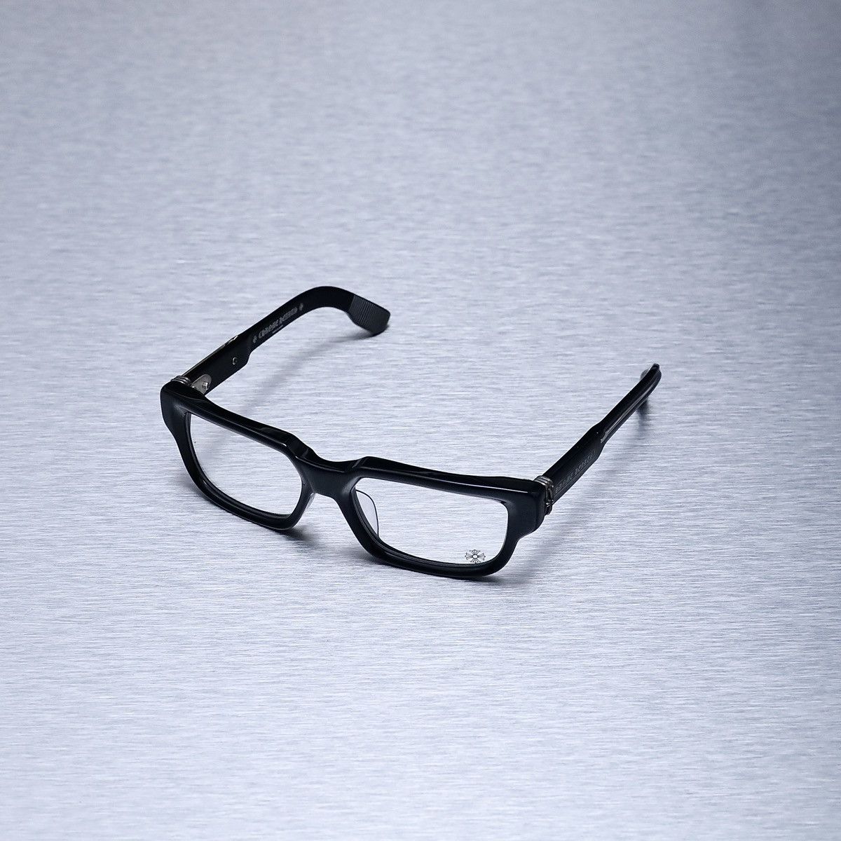 Pre-owned Chrome Hearts 2 Thick Glasses In Black