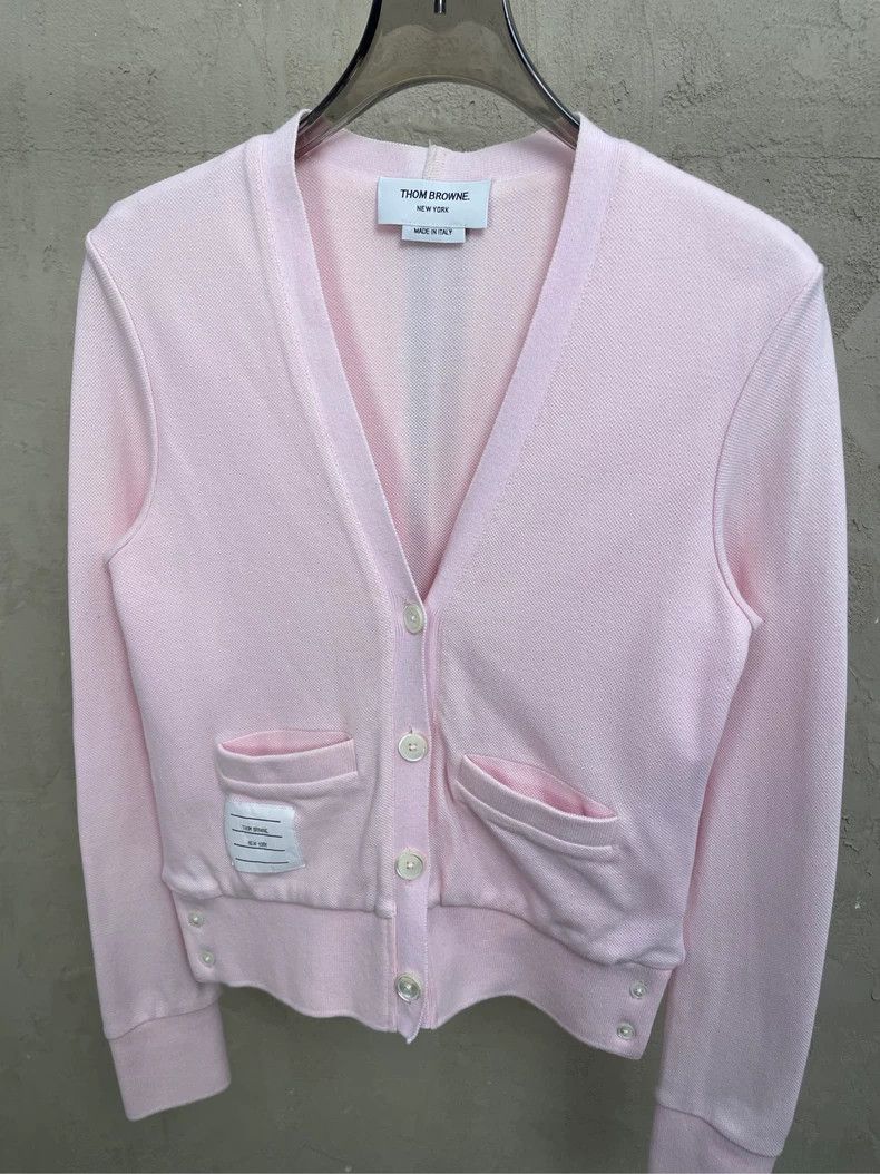 Thom Browne Thom Browne A cardigan with a pink floral pattern Size XS / US 0-2 / IT 36-38 - 3 Thumbnail
