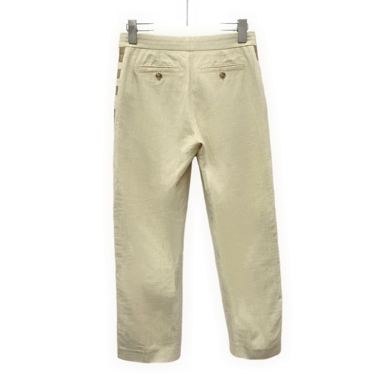 Burberry Burberry Beige Side Stripe Wool Casual Trousers K26WX Size 25" / US 0 / IT 36 - 2 Thumbnail