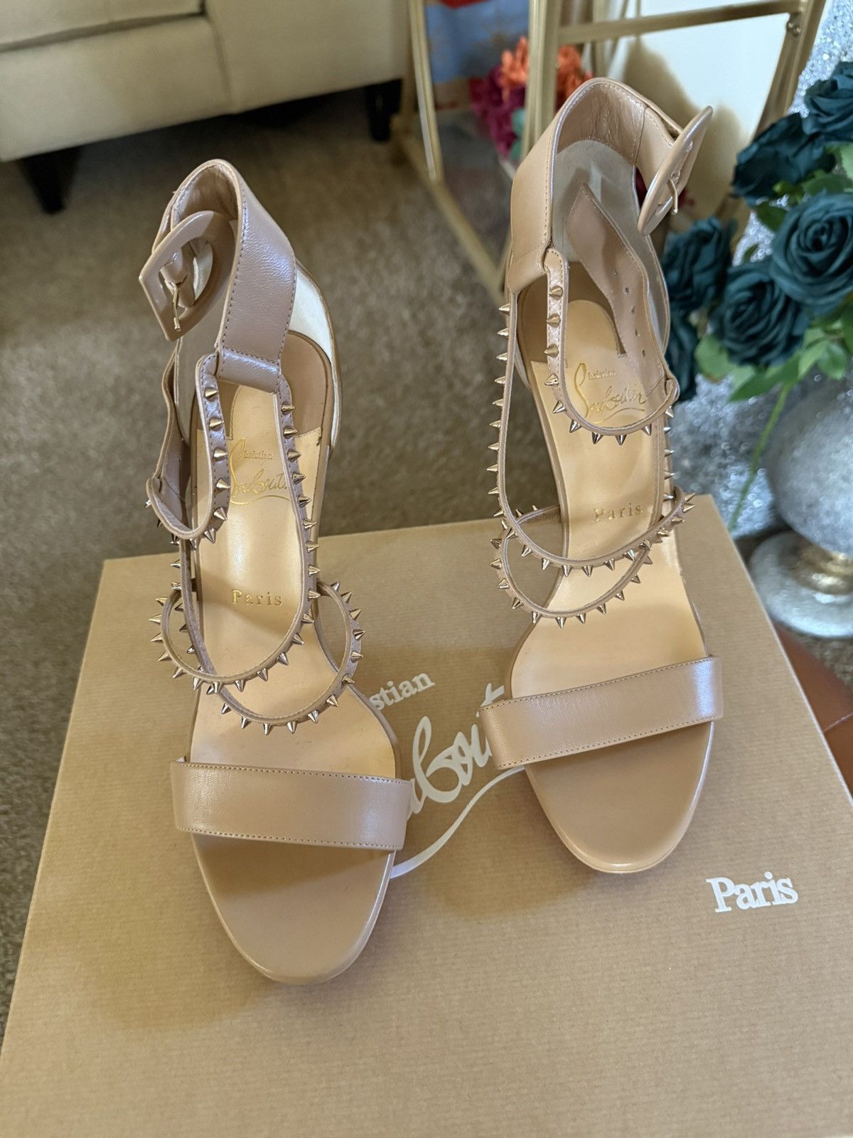 Christian Louboutin choca lux 120 Size US 7 / IT 37 - 1 Thumbnail