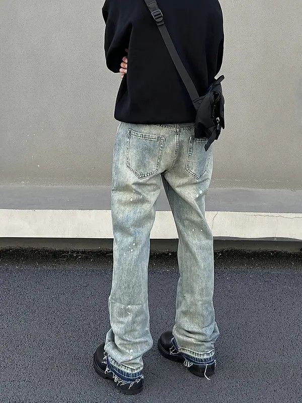 VIBE washed flared paint damaged jeans Size US 28 / EU 44 - 3 Thumbnail