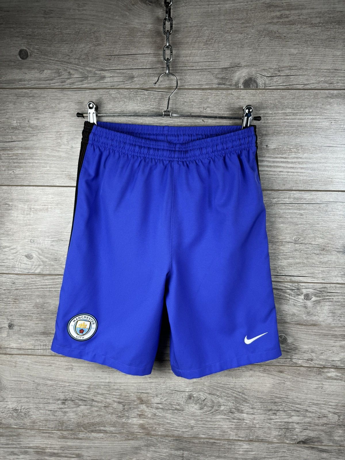 Nike FOOTBALL SHORTS NIKE MANCHESTER CITY SIZE S Y2K DRILL STYLE Size US 30 / EU 46 - 2 Thumbnail