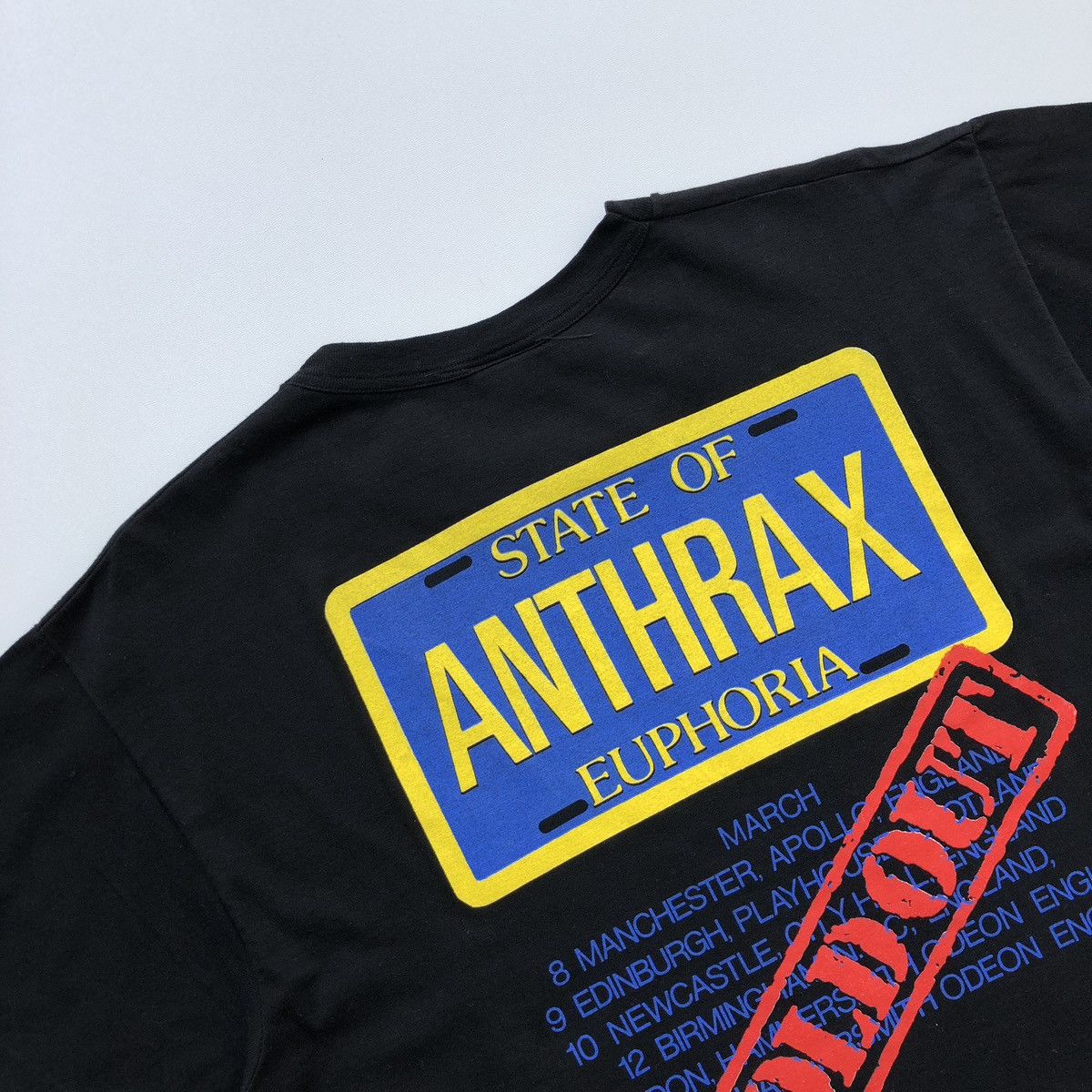 Band Tees Anthrax 1988 Tour State Of Euphoria Vintage 80’s T-Shirt Size US XL / EU 56 / 4 - 5 Thumbnail