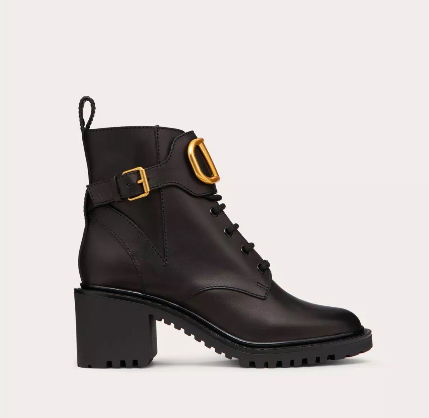 Valentino Valentino Vlogo Signature Calfskin Combat Boots SIZE 35.5 Size ONE SIZE - 1 Thumbnail