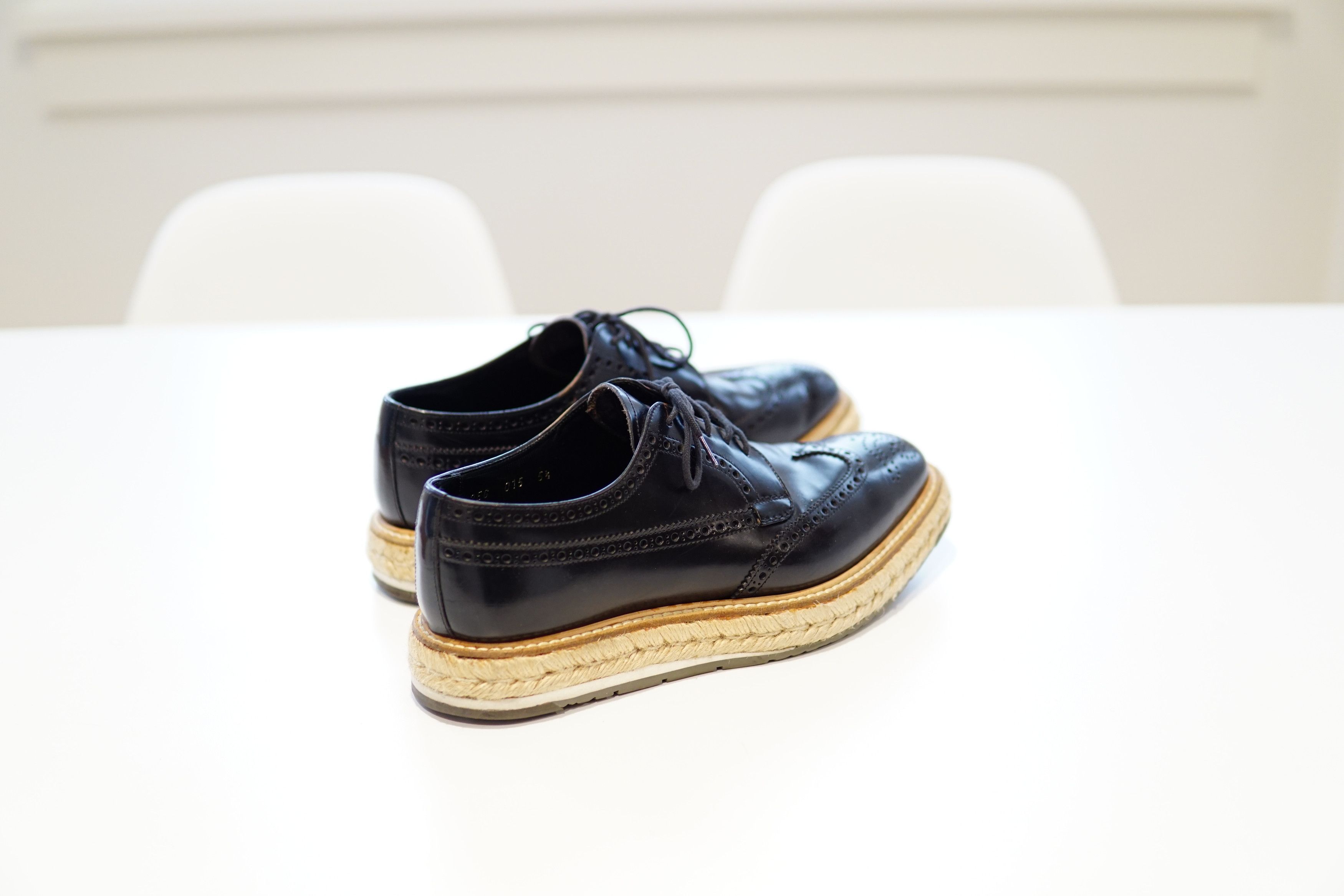 Prada SS11 Espadrille Wingtip Brogues Size US 6.5 / EU 39-40 - 6 Thumbnail