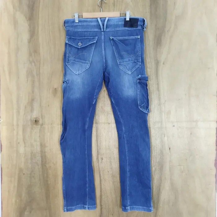Japanese Brand FIELDCORE STRECTH BLUE SKINNY CARGO PANTS Size US 34 / EU 50 - 8 Thumbnail