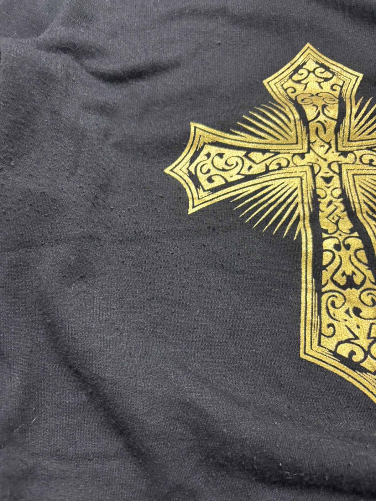 Japanese Brand × Vintage Cool cross printed vintage sweatshirt Chrome Hearts style Size L / US 10 / IT 46 - 4 Thumbnail