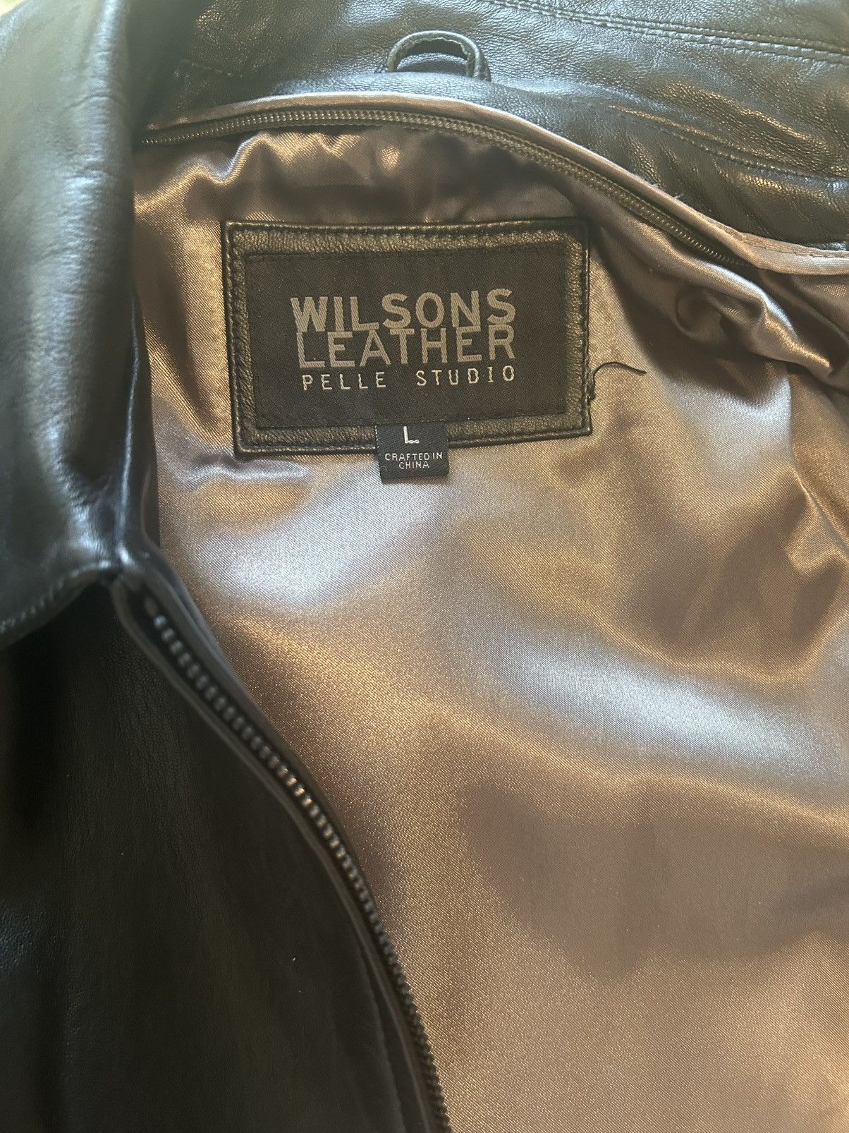 Wilsons Leather Black Wilsons Leather Pelle Studio Jacket Size US L / EU 52-54 / 3 - 3 Thumbnail