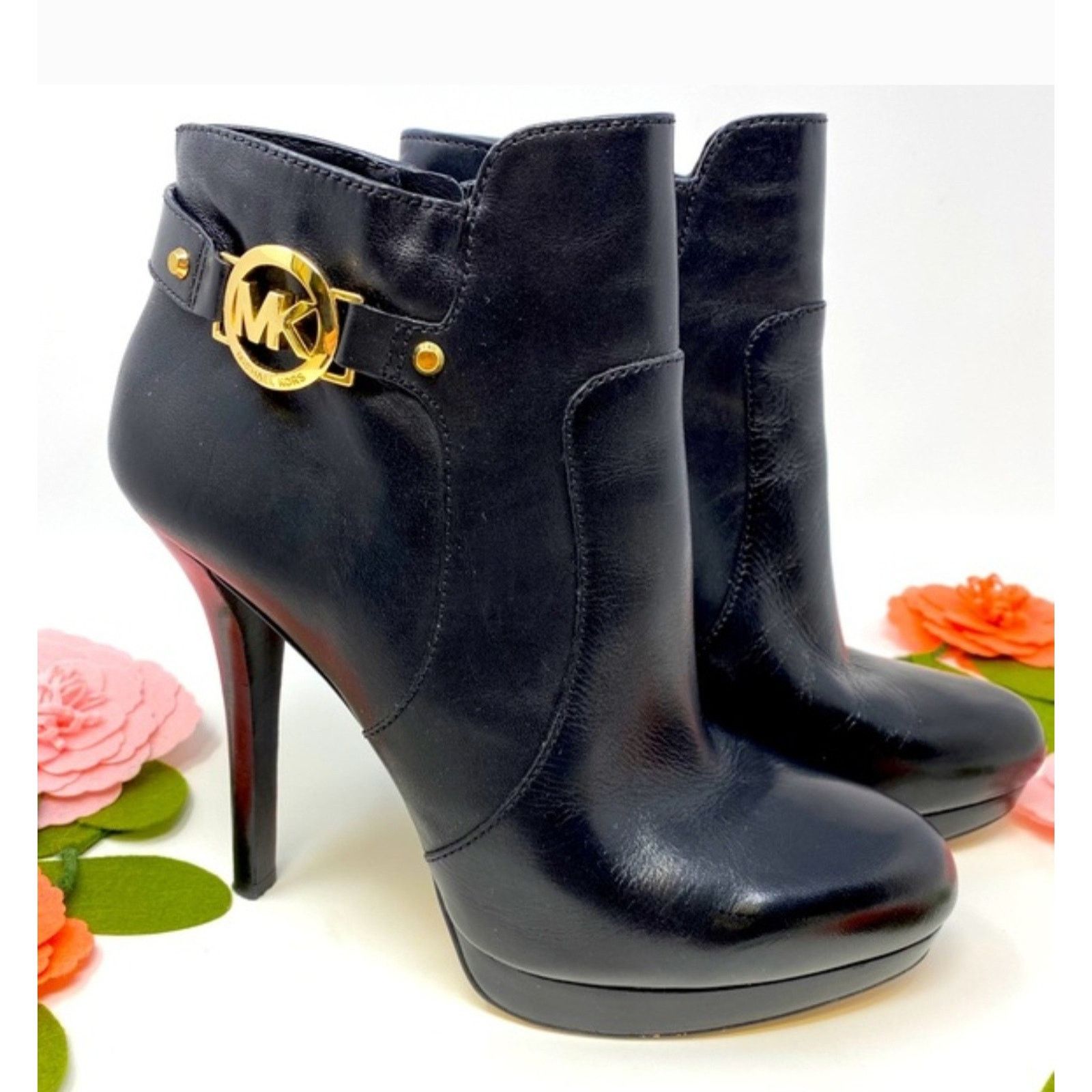 Michael Kors MICHAEL Michael Kors Wyatt Leather Ankle Booties GUC $195 6M Size US 6 / IT 36 - 3 Thumbnail