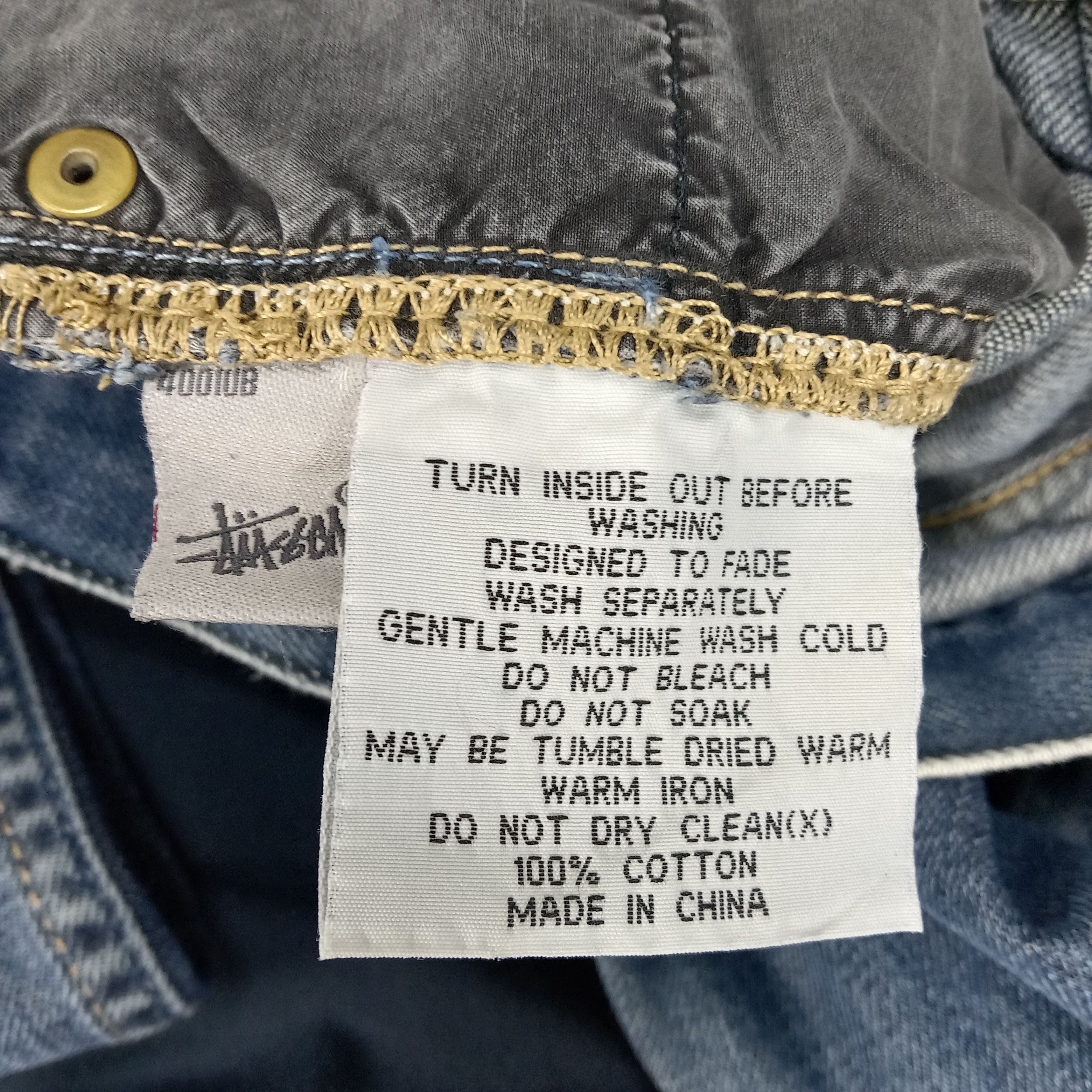 Stussy × Vintage Stussy American Style Custom Logo Denim Jeans Size US 35 - 15 Thumbnail