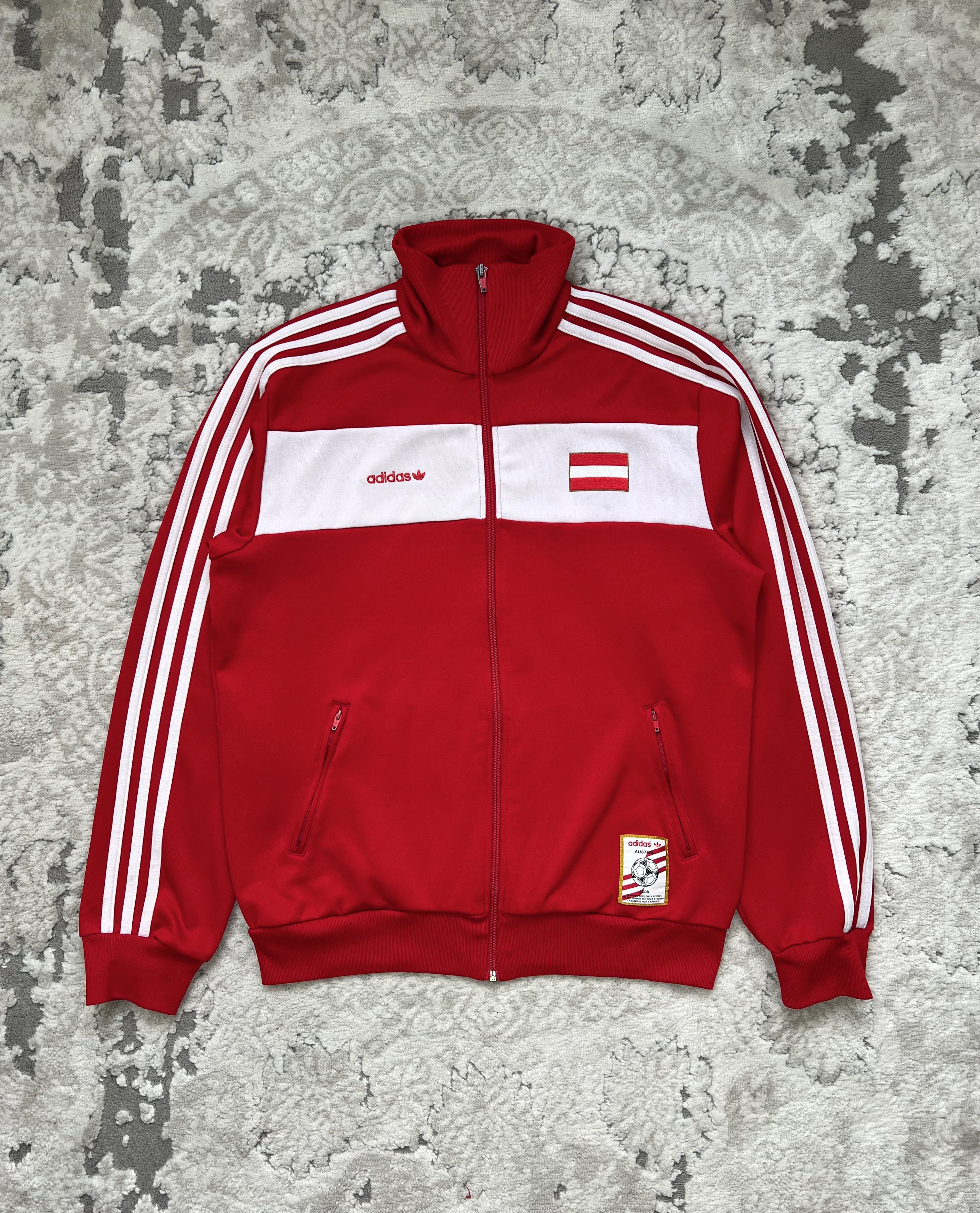 Adidas Adidas Originals Austria Euro 2008 Track Jacket Red Trefoil Size US M / EU 48-50 / 2 - 1 Thumbnail