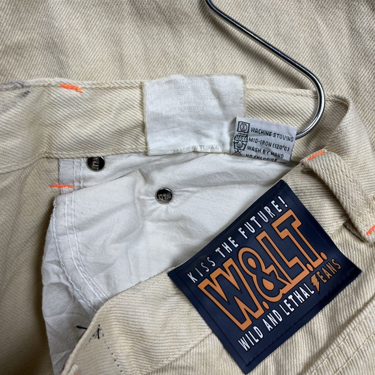Walter Van Beirendonck Vintage archive W&LT Kiss The Future flared denim pants Size US 31 - 10 Thumbnail
