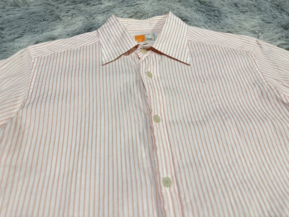 Z Zegna 🔥Vintage EZ By Zegna Striped Shirt Short Sleeve Size US M / EU 48-50 / 2 - 2 Thumbnail