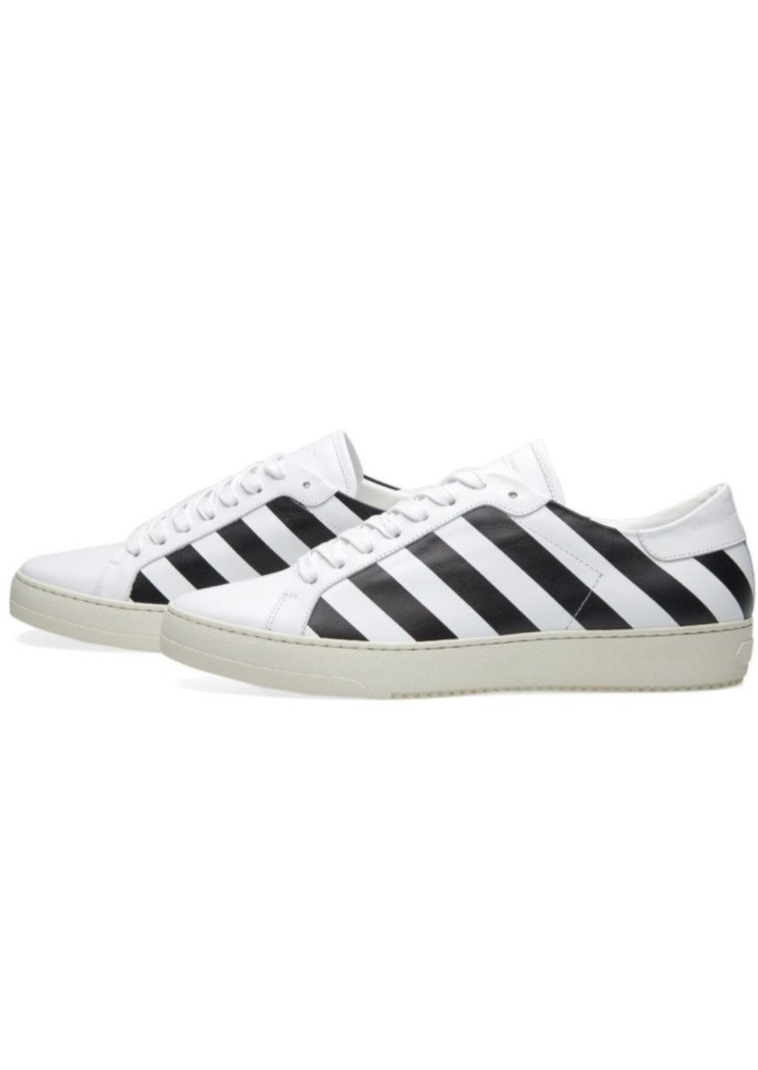 Off-White Off-White Classic Diagonals Sneaker White & Black Size US 9 / EU 42 - 1 Thumbnail