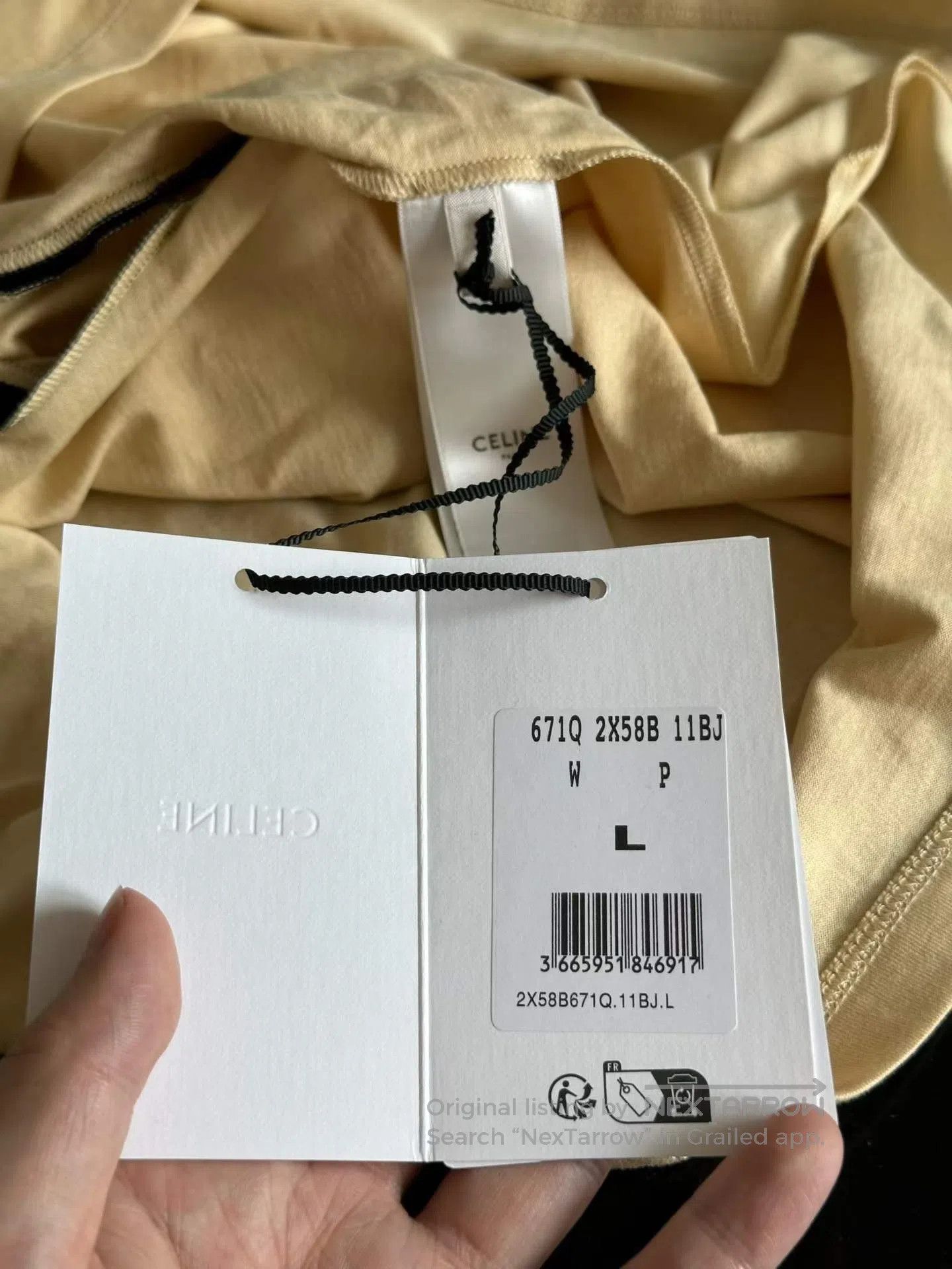 Celine CELINE Yellow Short-sleeve T-shirt| Size L / US 10 / IT 46 - 2 Thumbnail