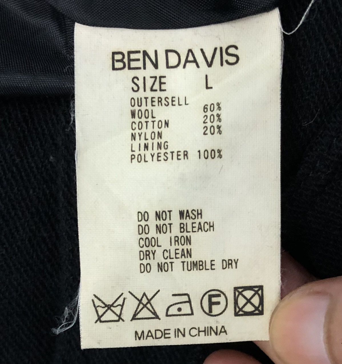 Ben Davis × Vintage Ben Davis Wool Blend Work Vest - Black - Size L Size US L / EU 52-54 / 3 - 15 Thumbnail