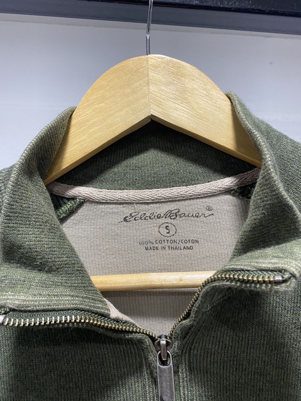 Eddie Bauer × Vintage ☠️ Eddie Bauer Military Knit Halfzipper Sweater 90s Size US S / EU 44-46 / 1 - 5 Thumbnail