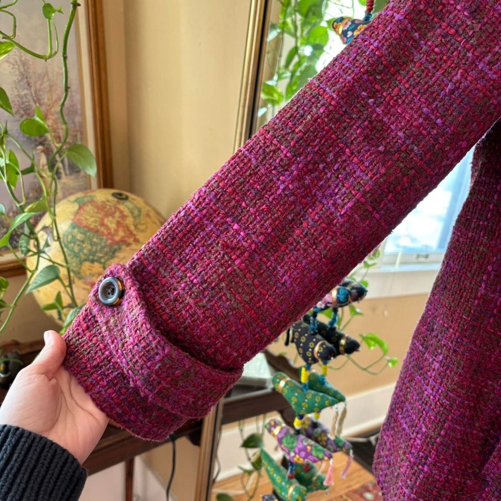 Coldwater Creek Coldwater Creek Purple Green Tweed Peacoat 18 Preppy Grandma Size XXL / US 16-18 / IT 52-54 - 6 Thumbnail