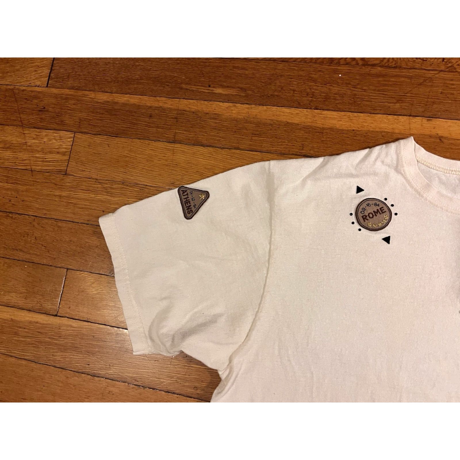 Vintage VINTAGE Fern Wagner Travel Patch Shirt Women’s L White 90s Size L / US 10 / IT 46 - 5 Thumbnail