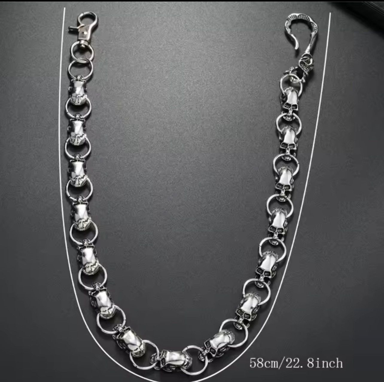 Vintage Gothic Punk Heavy Waist Chain Size ONE SIZE - 3 Thumbnail
