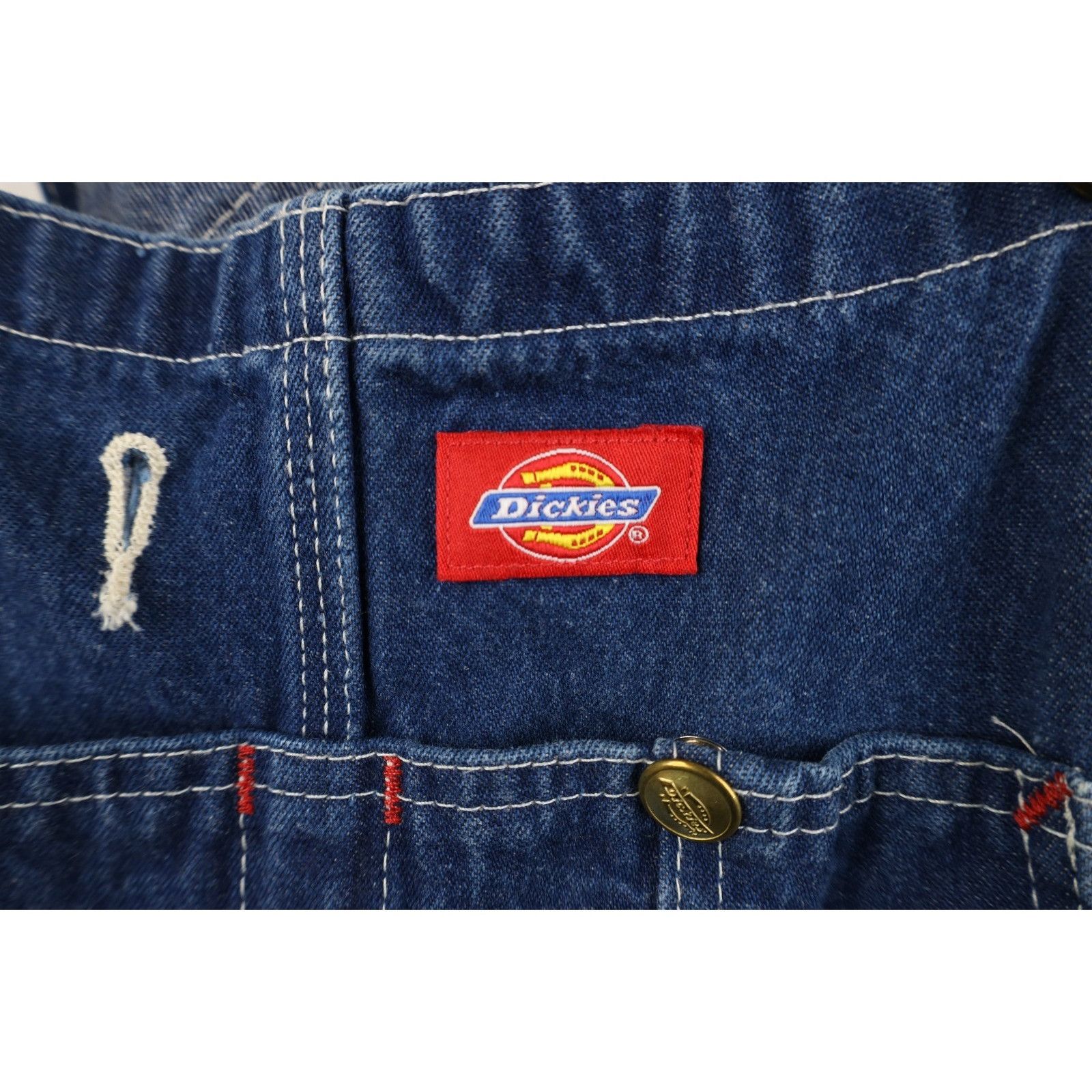 Dickies Vintage Y2K Dickies Faded Wide Leg Denim Overalls Size US 38 / EU 54 - 8 Thumbnail