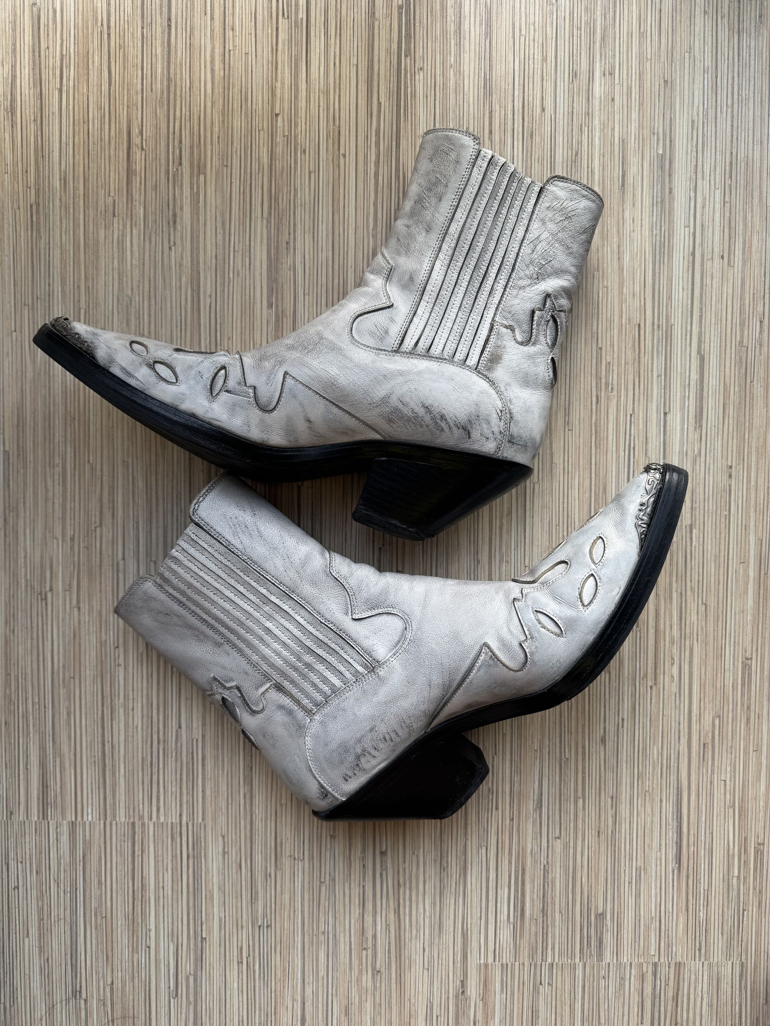 Enfants Riches Deprimes Enfants Riches Deprimes Midnight Cowboy Boots Worn Out White Size US 9 / EU 42 - 1 Thumbnail