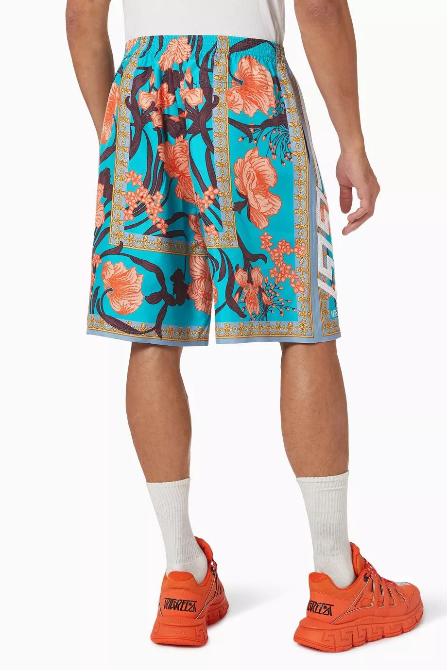 Versace Versace Men's Acid Bouquet Silk Shorts Size US 32 / EU 48 - 4 Thumbnail