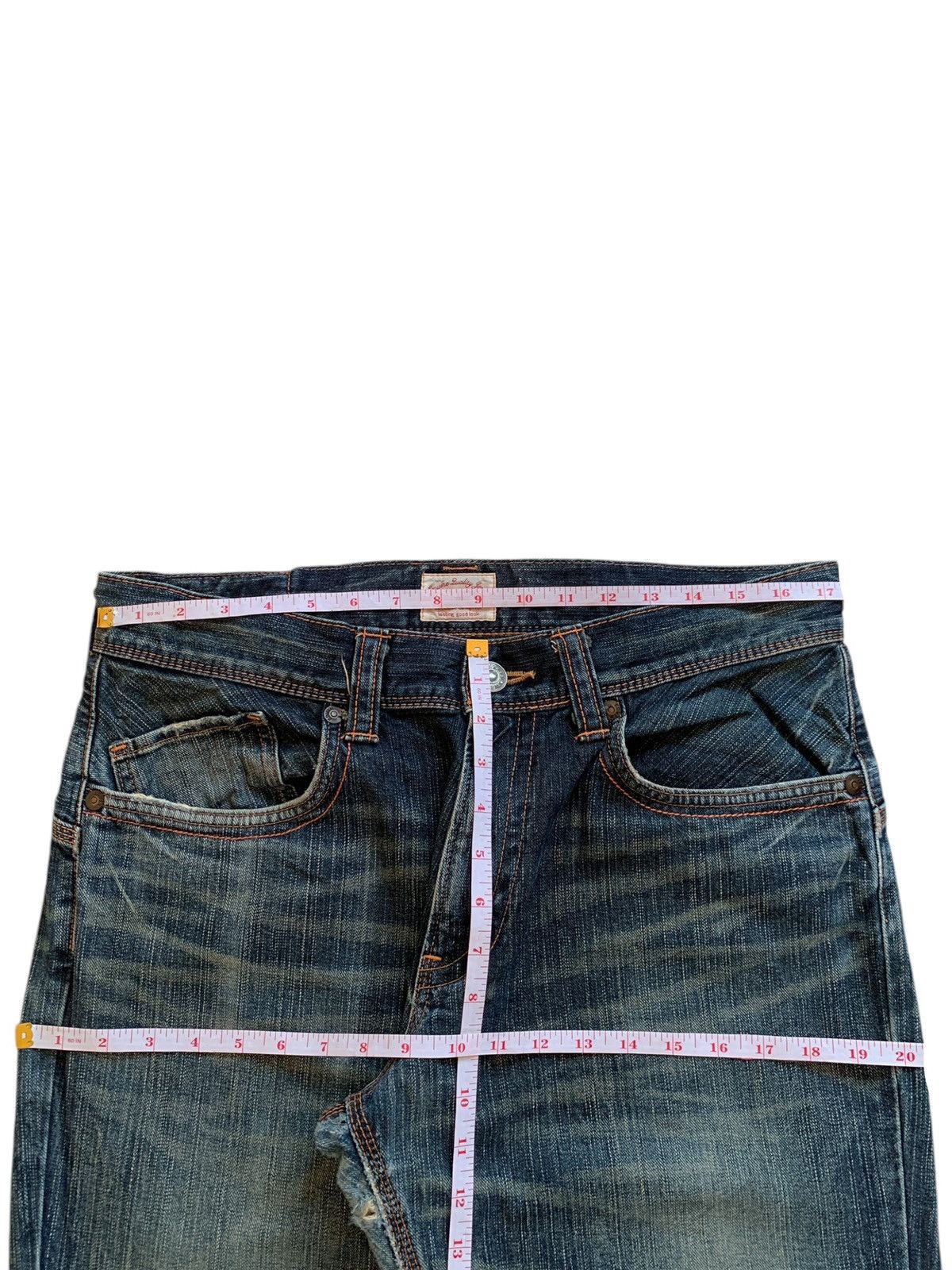 Edwin Exclusive Vintage Edwin Mud Wash Buckle Back Bootcut Jeans Size US 35 - 13 Thumbnail