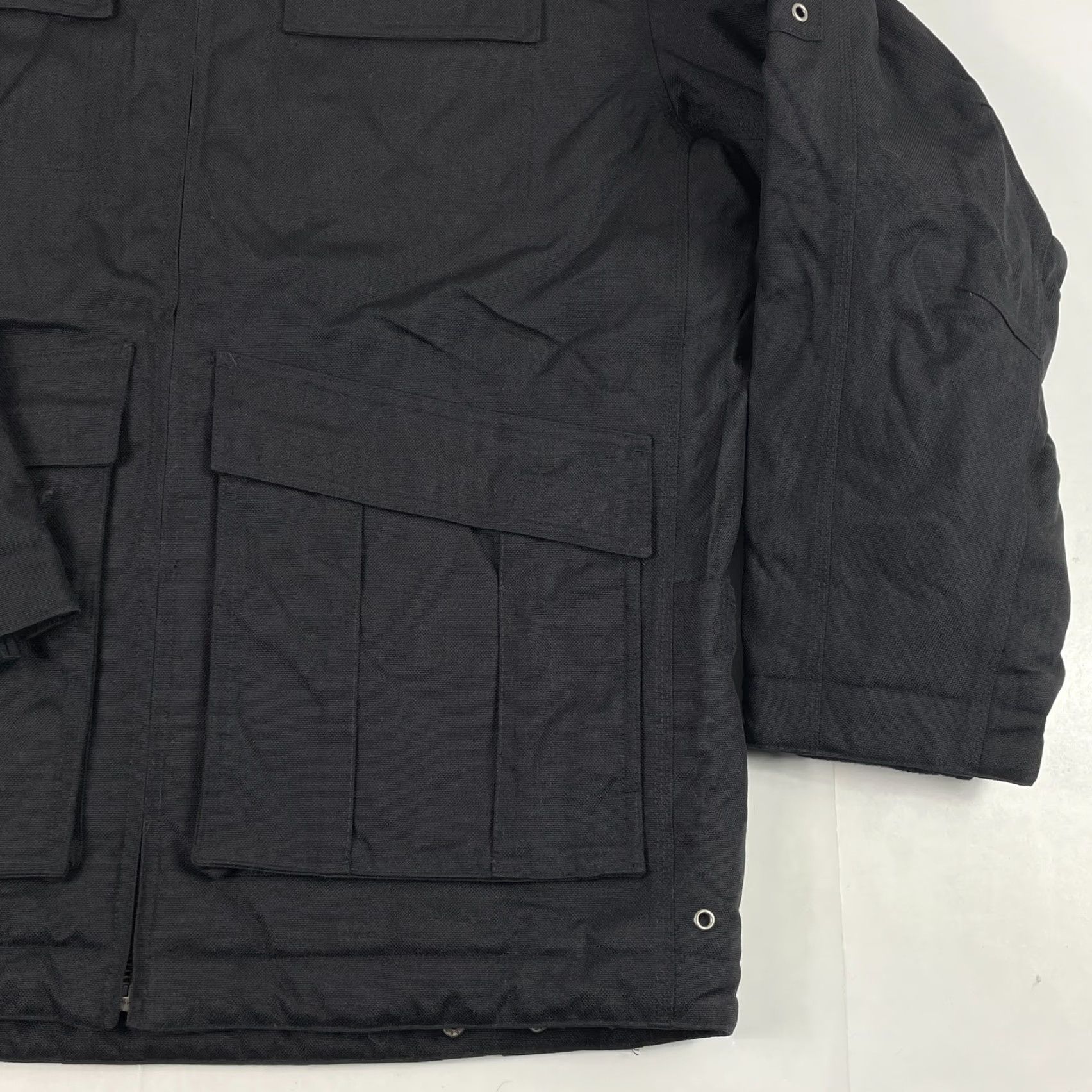 Vintage VINTAGE Cabela's Jacket Mens Medium Black Canvas Chore Field Bomber Jacket Wool? Size US M / EU 48-50 / 2 - 4 Thumbnail
