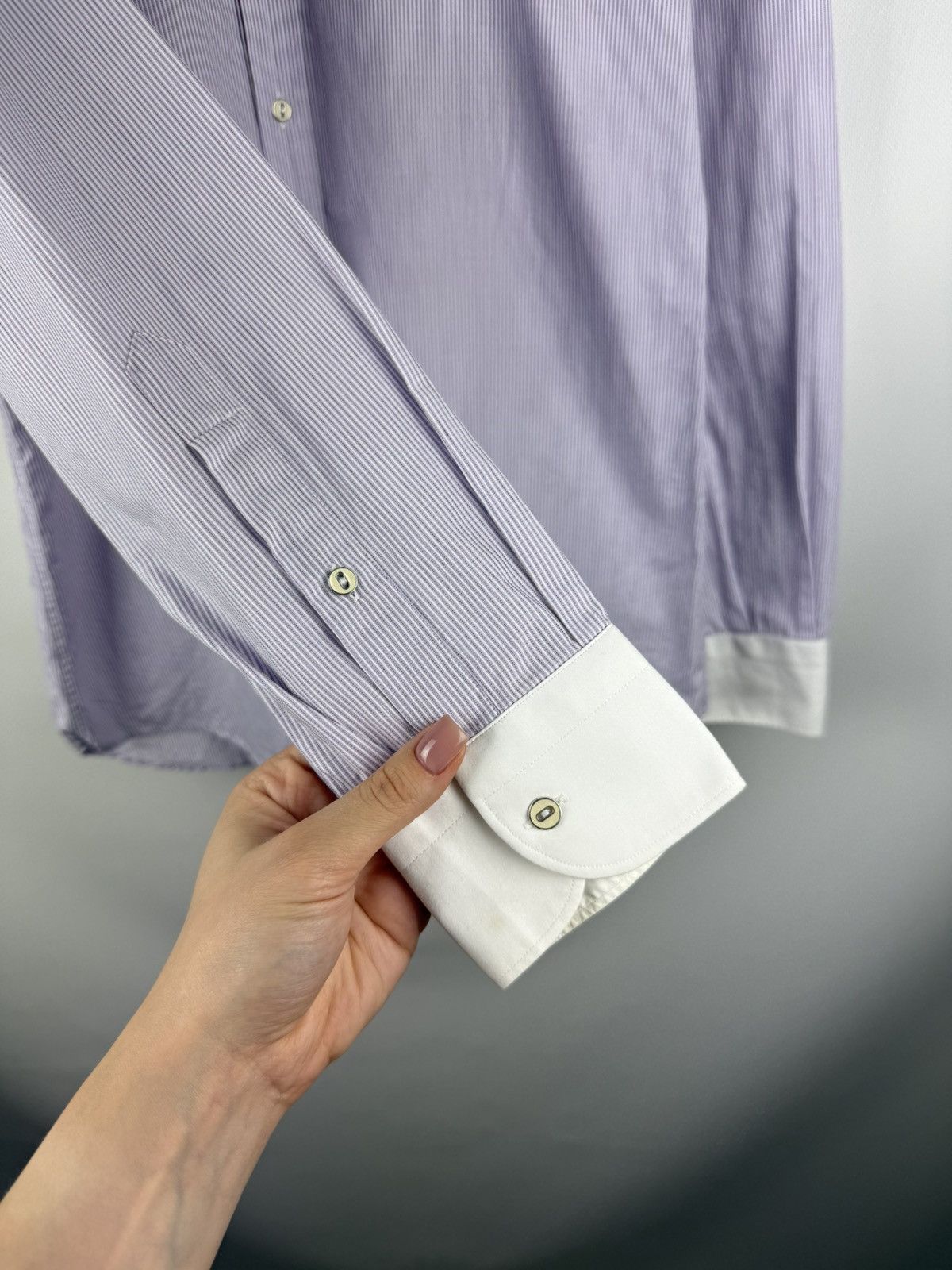 Dolce & Gabbana Dolce & Gabbana Gold L/S Button Up Dress Striped Shirt Size US M / EU 48-50 / 2 - 8 Thumbnail